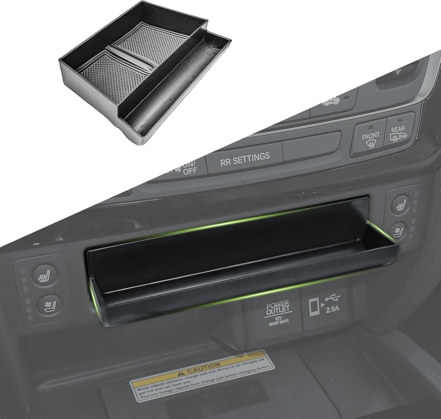 HGWEI Center Console Drawer Organizer for Honda Pilot/Ridgeline/Passport