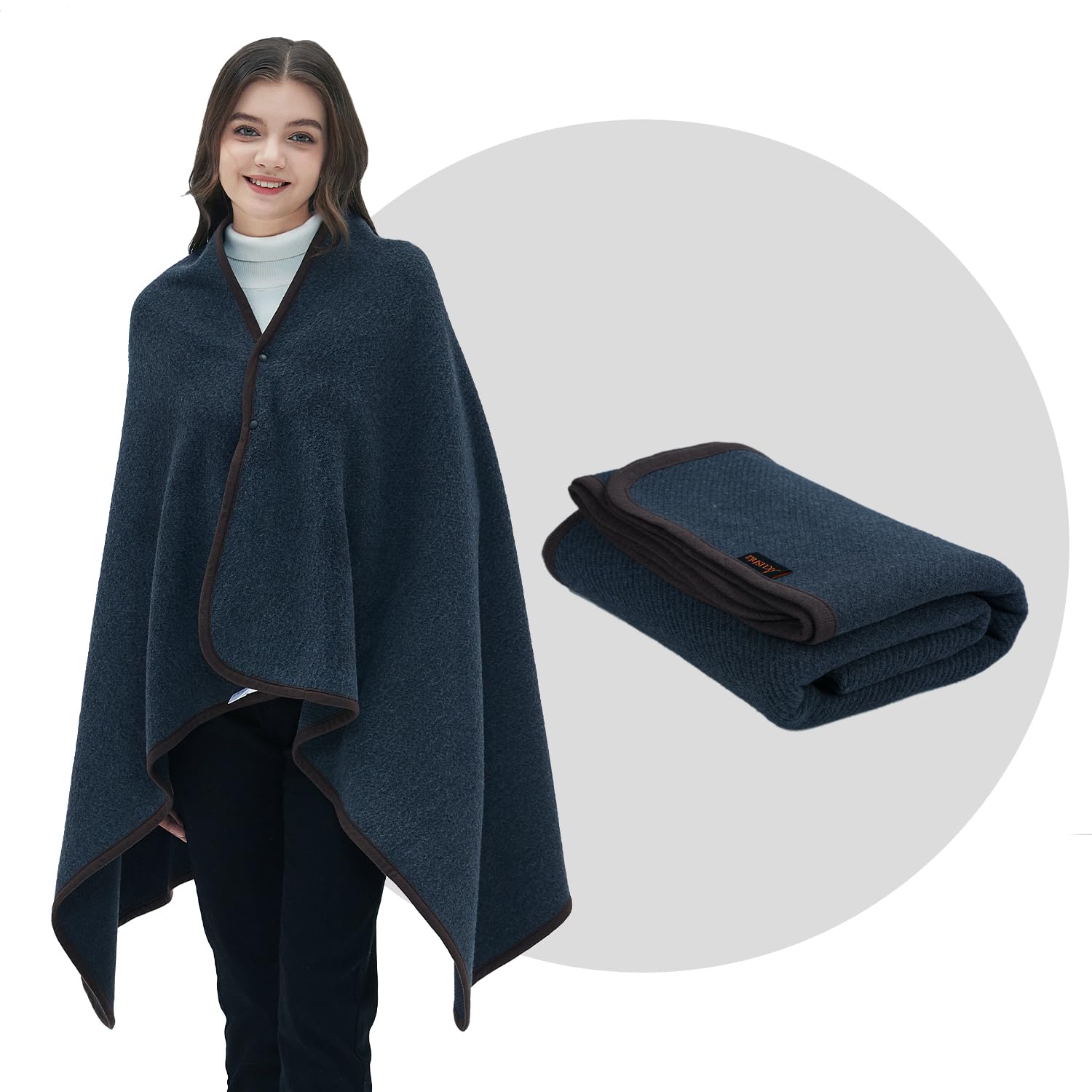 Acushla Men's Grey S Merino Wool Cuddly Blanket - Warm Tv Blanket For And Wo (160 X 100 Cm, Grey)