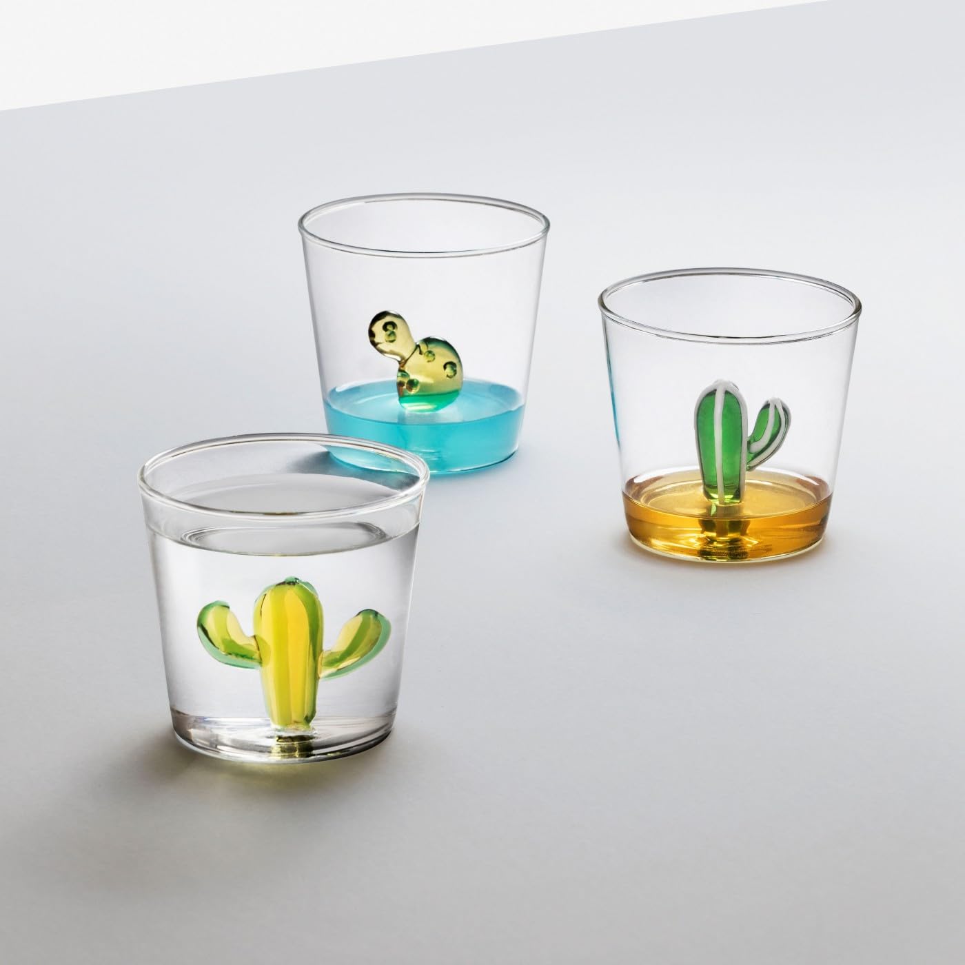 Tumbler Ichendorf Milano Cactus - Vetro Borosilicato, Collezione Desert Plants, Verde/Ambra - Foto 5