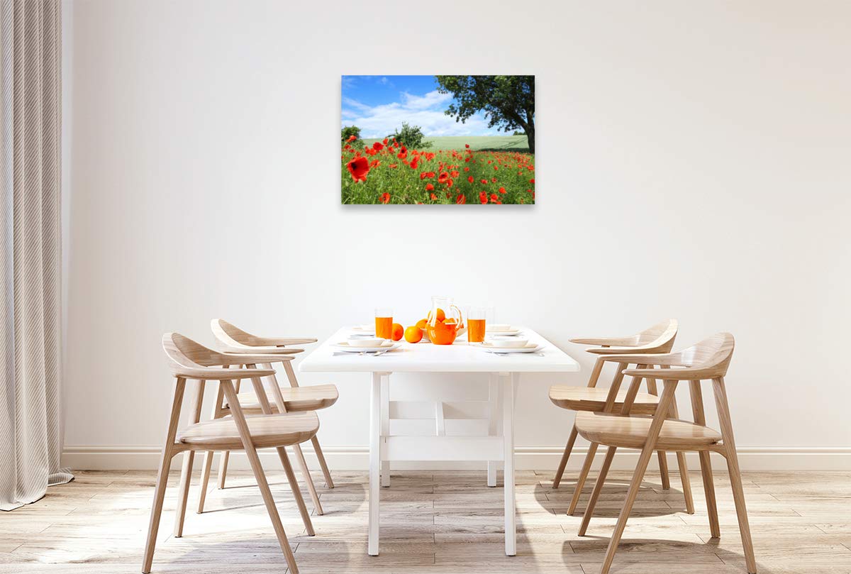 Ingrid Michel Leinwandbild Klatschmohn 90 x 60 cm Quer-Format HD-Bild auf Keilrahmen