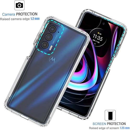 Miniatura 2 de Funda de teléfono para Moto Edge 2021Moto Edge 5G UW con protector de pantalla de vidrio templado, carcasa protectora de cuerpo completo