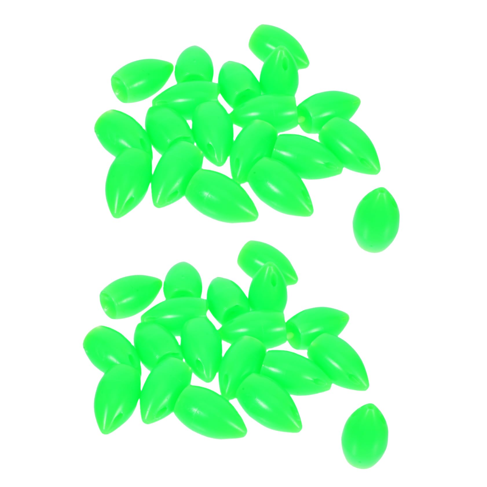 KESYOO 100Pcs Fishing Beads Soft Luminous Oval Bait Eggs for Enhanced Casting Distance Durable Weighted Fishing Beads for Freshwater Saltwater Tackle