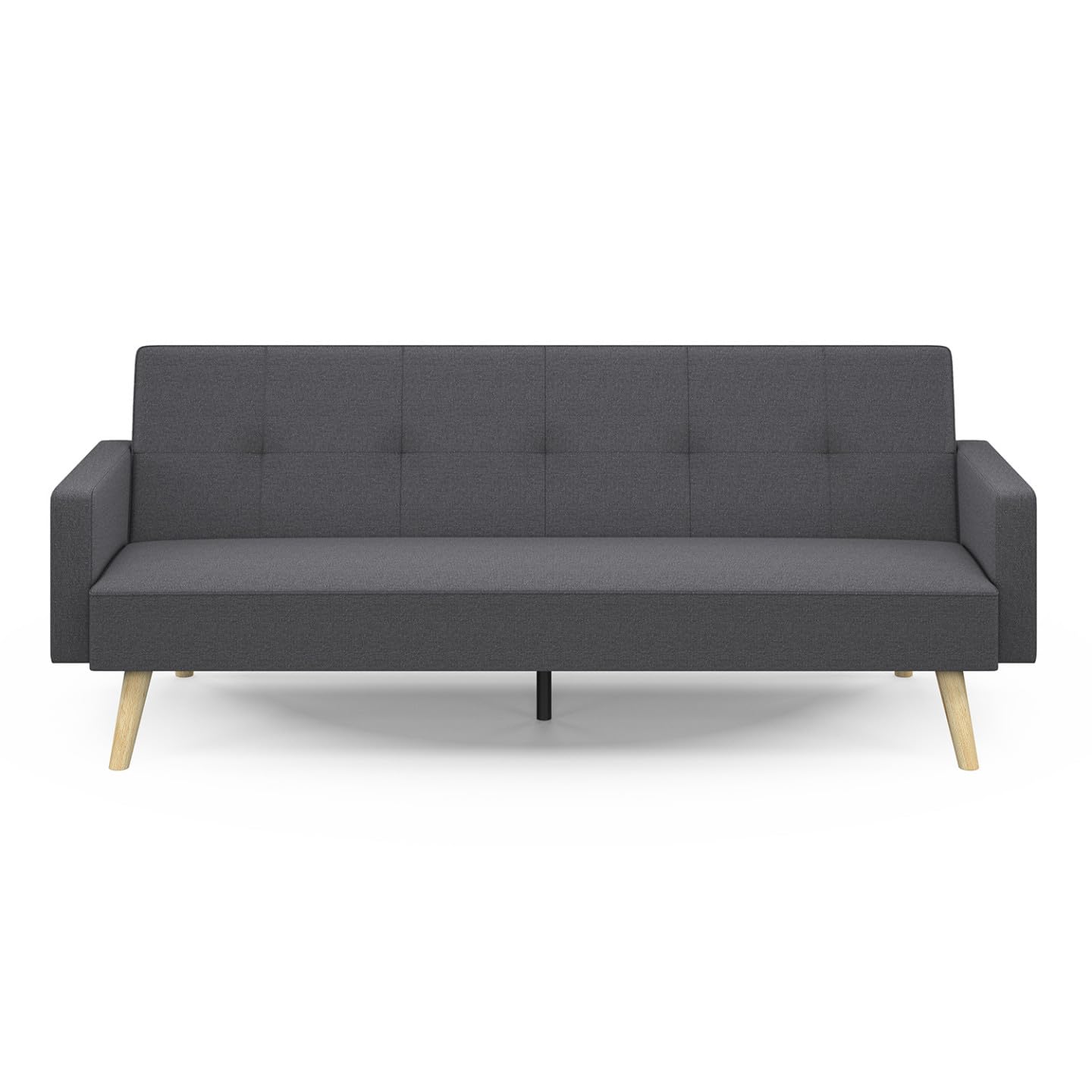 IDMarket - Canapé Droit scandinave 3 Places Convertible Lars Gris