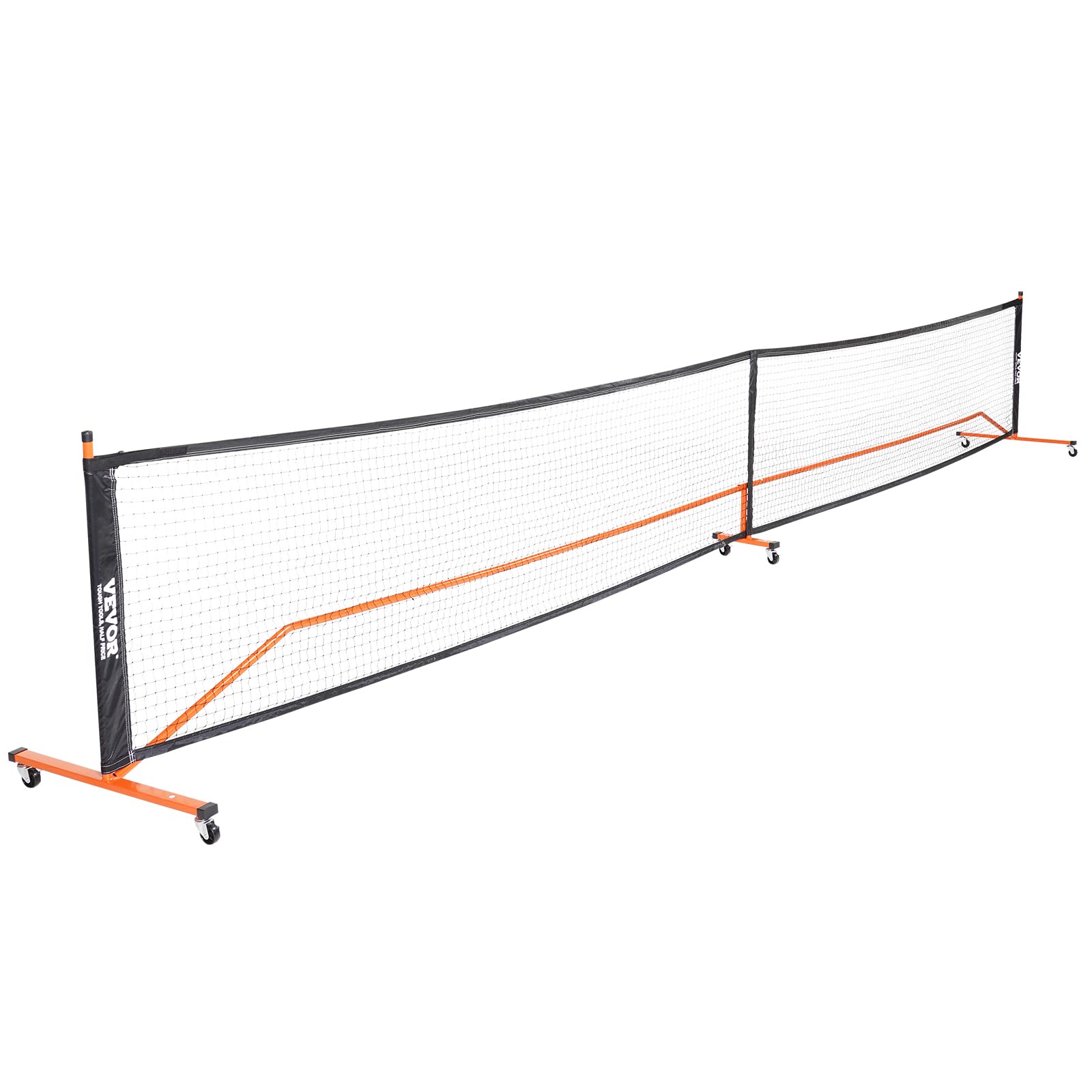 VEVOR Pickleball-Netz-Set, tragbares Pickleball-System in regulärer Größe mit Taschen, Bällen, Paddeln, Rädern und Spielfeldlinien, wetterbeständigem Metallrahmen und PE-Netz, für die Einfahrt im Hint