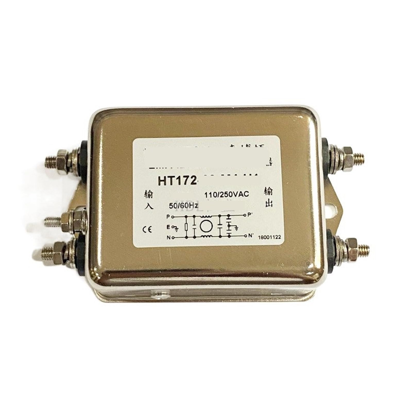 Filtre de puissance HT172-20-M4-H1 monophasé 10A secteur alternatif AC 220V