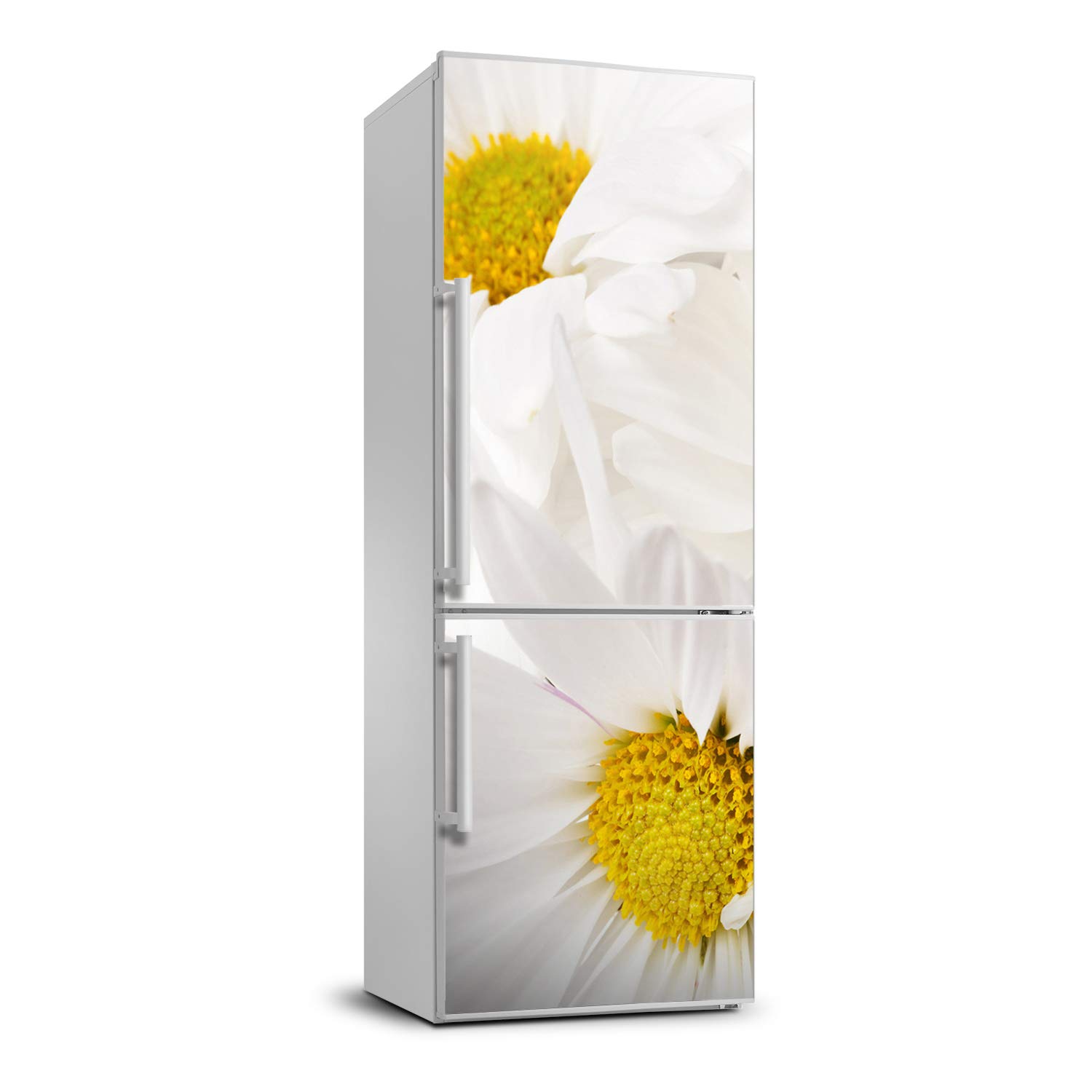 Vinilo nevera 70x190 para ocultar arañazos: pegatinas autoadhesivas de margaritas
