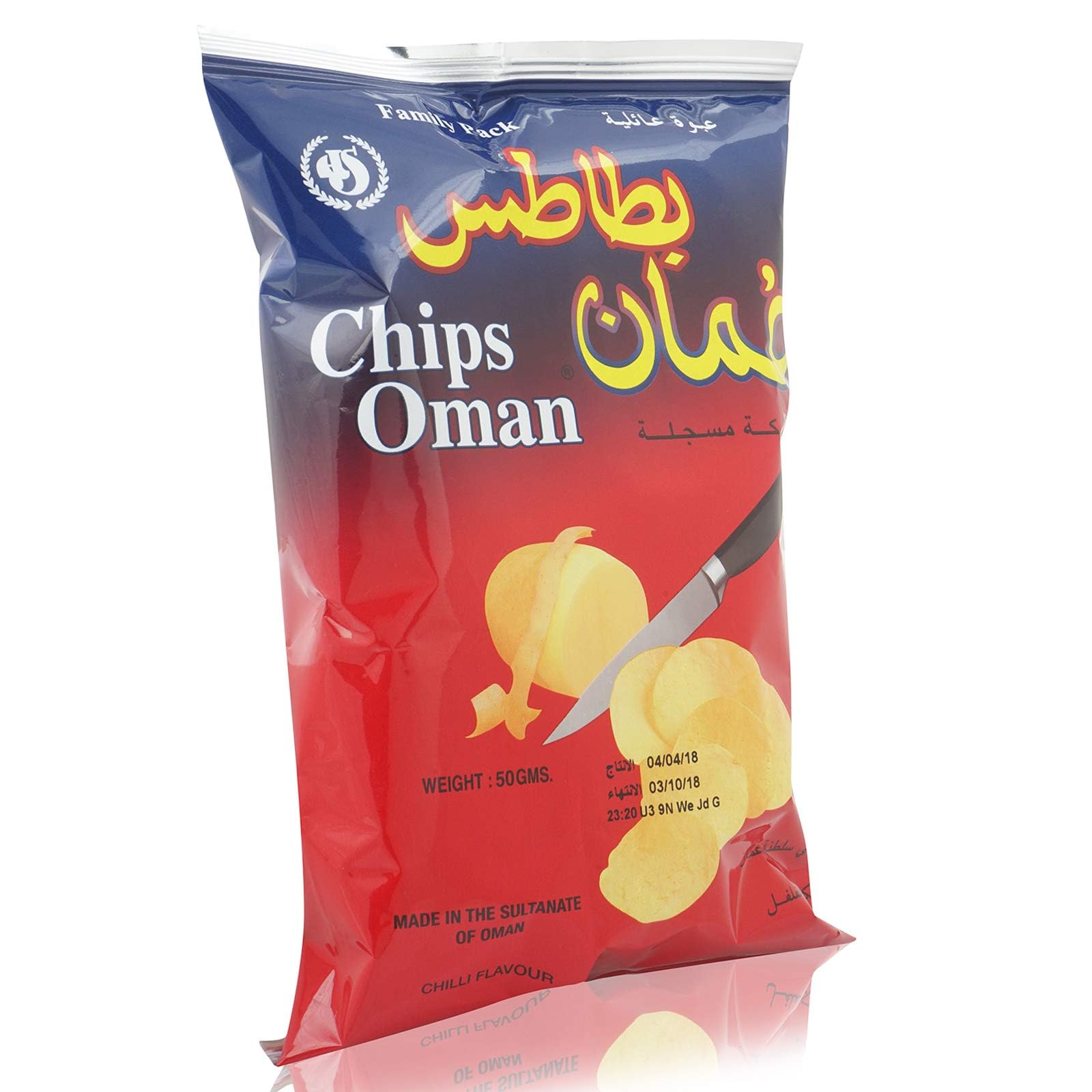 Chips Oman Chili Flavor Family Pack - 50 gm