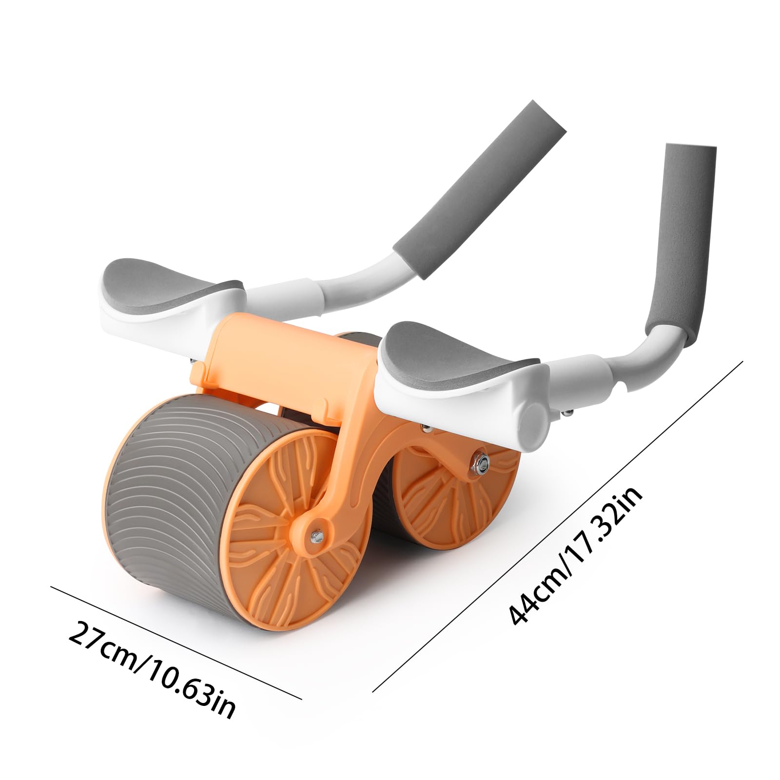Ab Roller Wheel Rullo addominale con ginocchiere Esercitatore, Ruota Addominali Rimbalzo Automatico, Ruota per addominali e allenamento della forza addominale