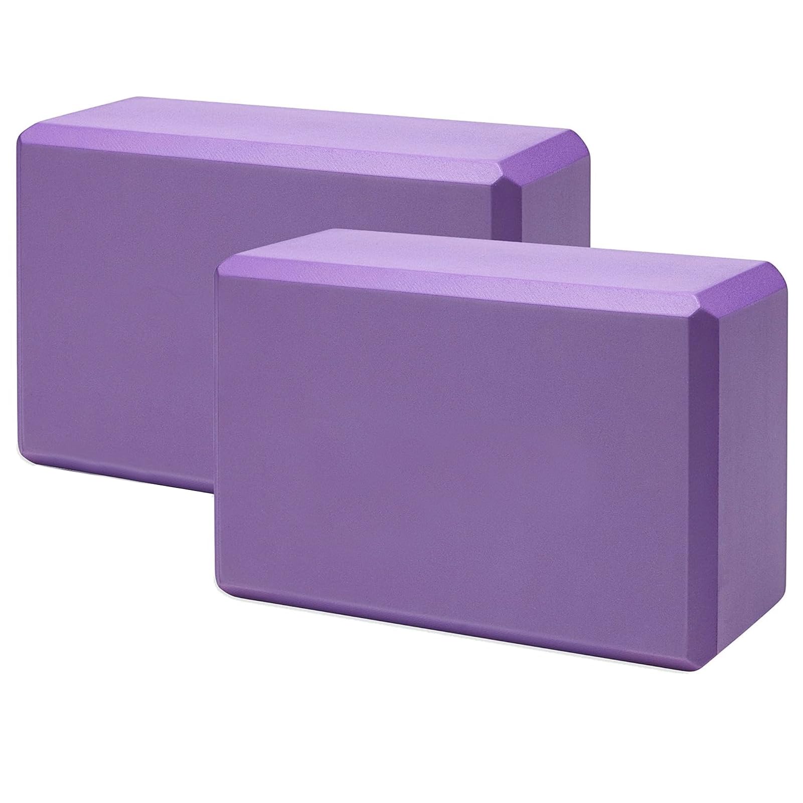 Beauenty Yoga Blocks 2 Pack – Ethylene Vinyl Acetate Foam, 23x15x7.5cm, Comfortable Grip, Durable and Supportive for Yoga, Pilates, and Fitness Training