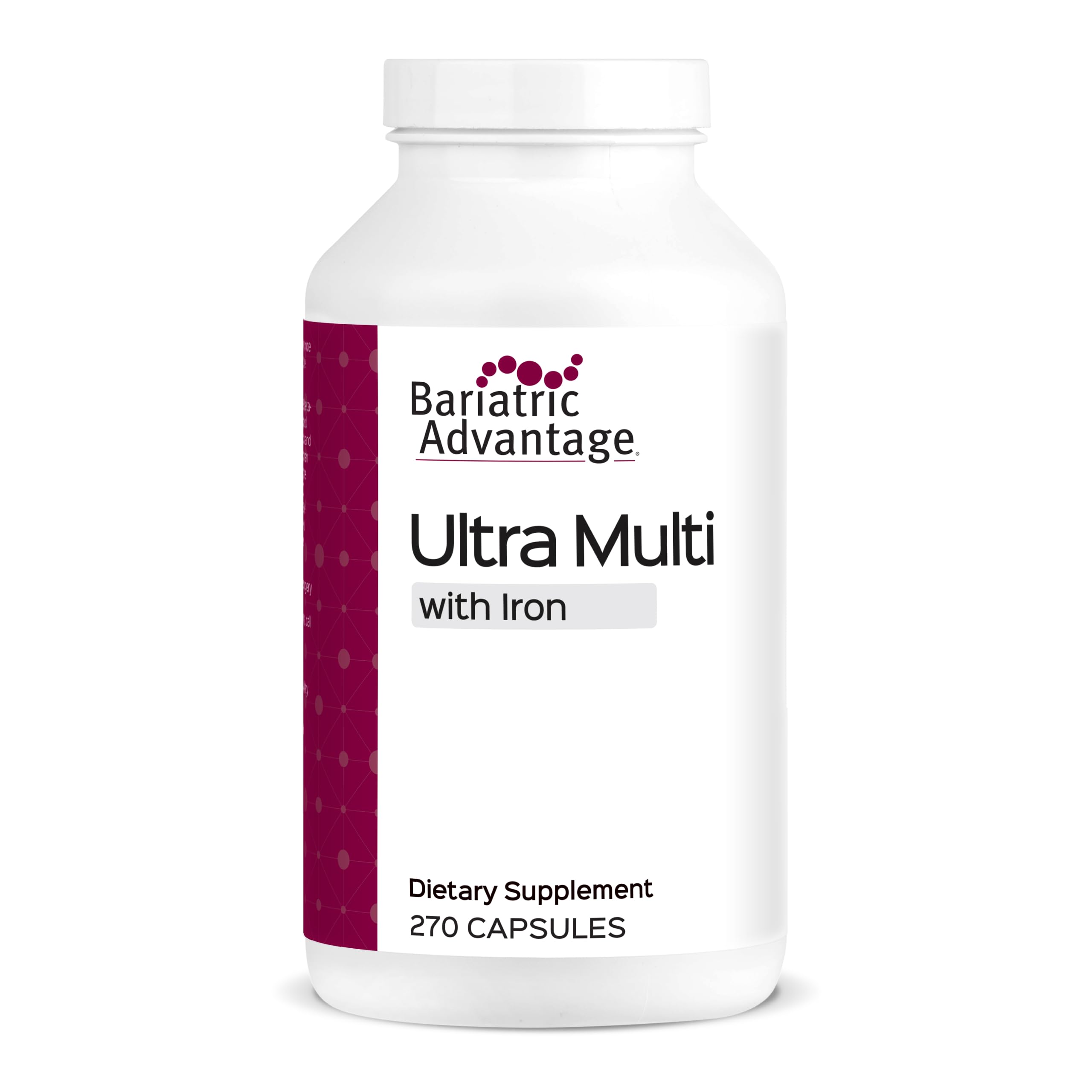 Bariatric Advantage Ultra Multivitamin with Iron - for Bariatric Patients - Provides Full Complex of B Vitamins - Vitamin C, Chromium & More - 270 Count