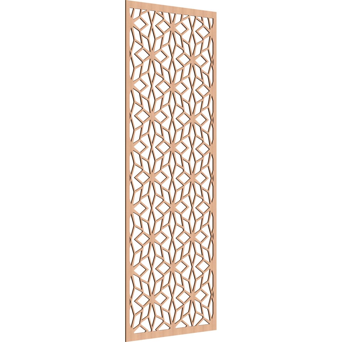 Lake Decorative Pierced Fretwork Wood Wall Panels, 37 3/8"W x 94 3/8"H x 1/4"T, Alder