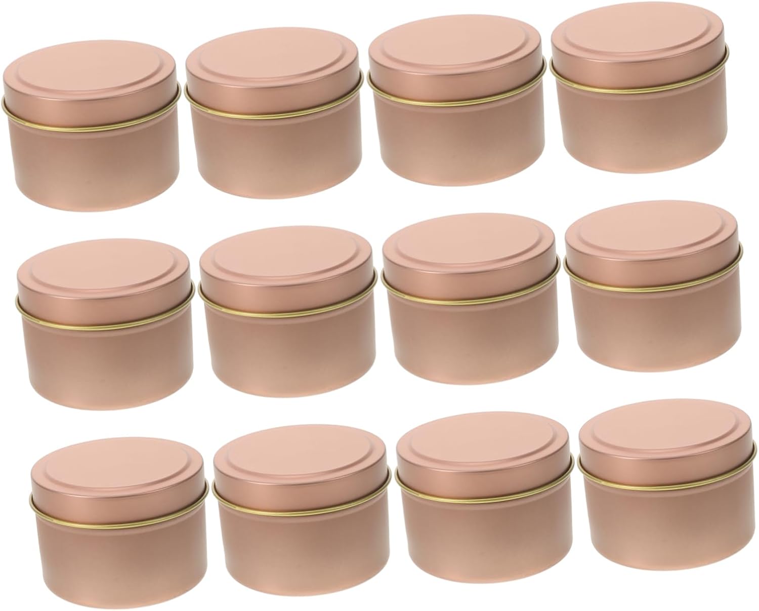 12pcs Metal Candle Tins with Lids for DIY Candle Making Gold Storage Containers Stylish Jars for Crafts Gifts and Home