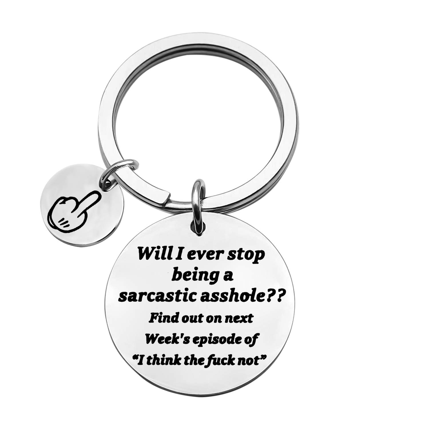 TGBJE Asshole Gifts Will I Ever Stop Being A Sarcastic Gift Valentine's Day Gift For Boyfriends Husbands (asshole keychain)