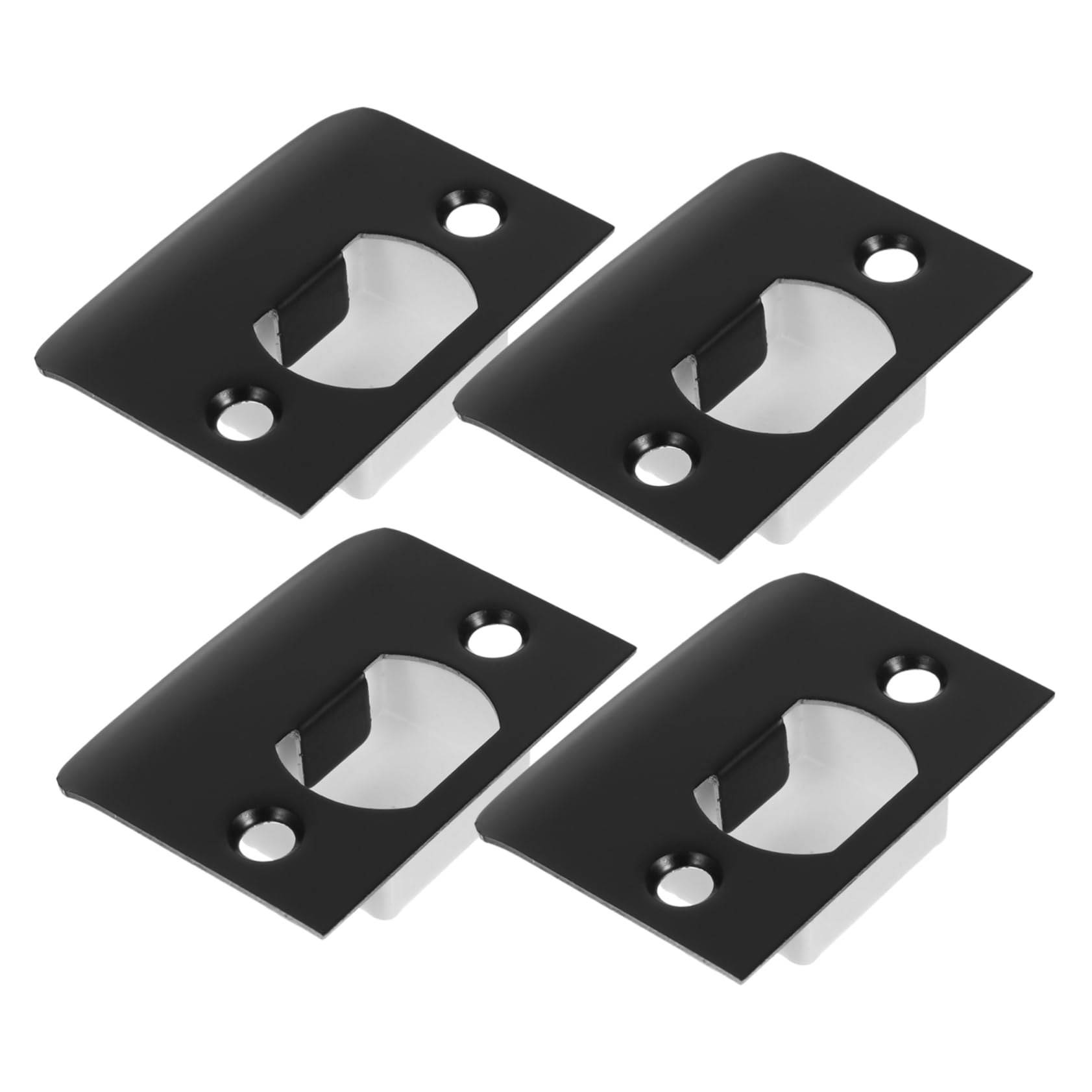 Tofficu Lot De 12 Gâches De Porte Pêne Dormant Plaque De Renfort Loquet De Porte En Métal Vis Faciles À Installer Boîte À Boucle