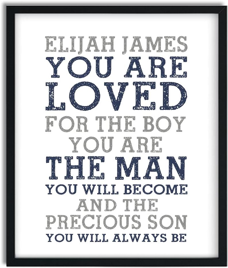 Canary Road Precious Son Print | Boys Wall Art | Boy Name Decor | Baby Boy Gift | Personalized Baptism Gift | Christening Gift | Religious Gift | Christening Present | First Communion