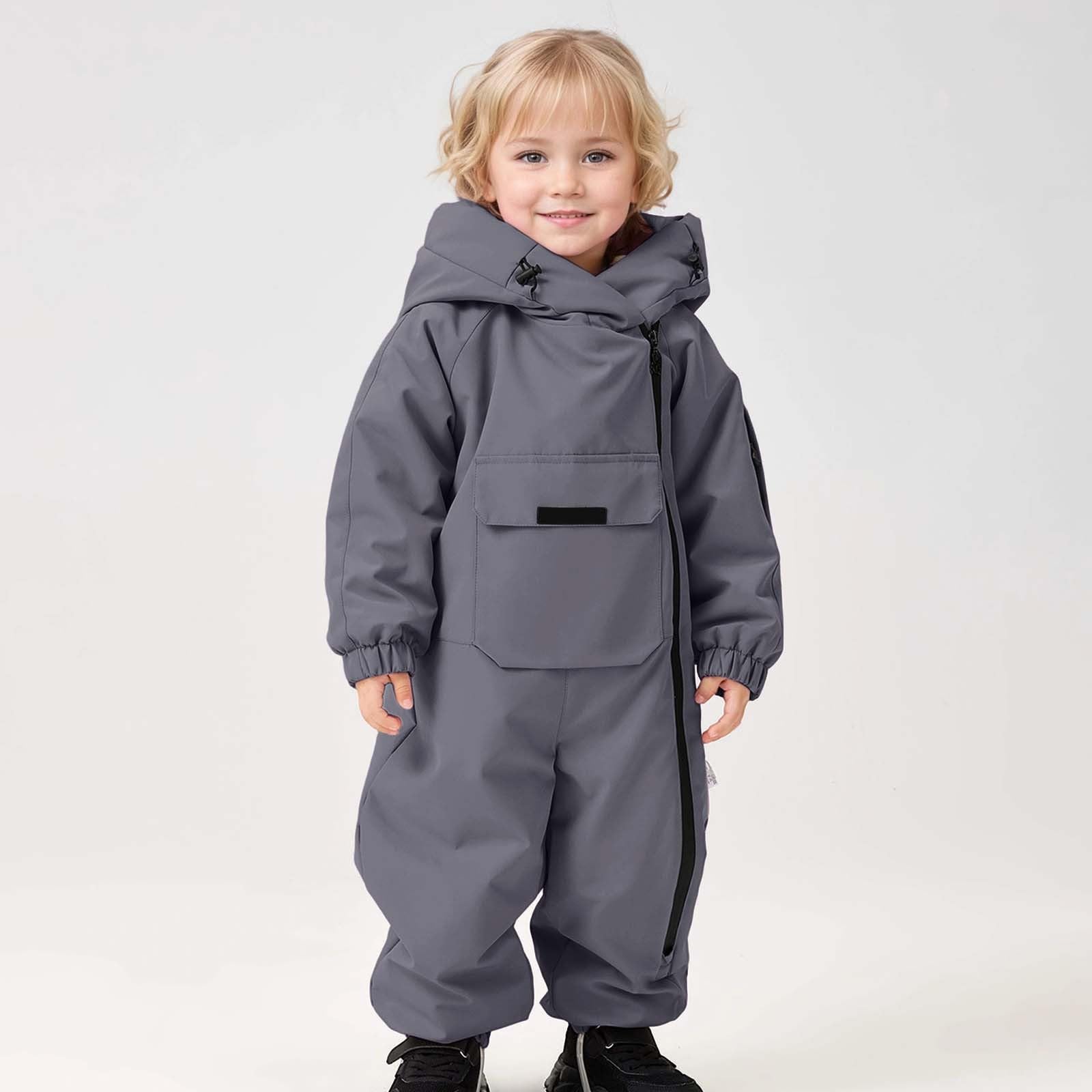 Generisch 2026 Winterlicher Jungen-Strampler mit, gefüttert, warm gefüttert, Fleece-gefüttert, kuschelige Spielkleidung für Babys Kleinkinder bei kaltem Wetter