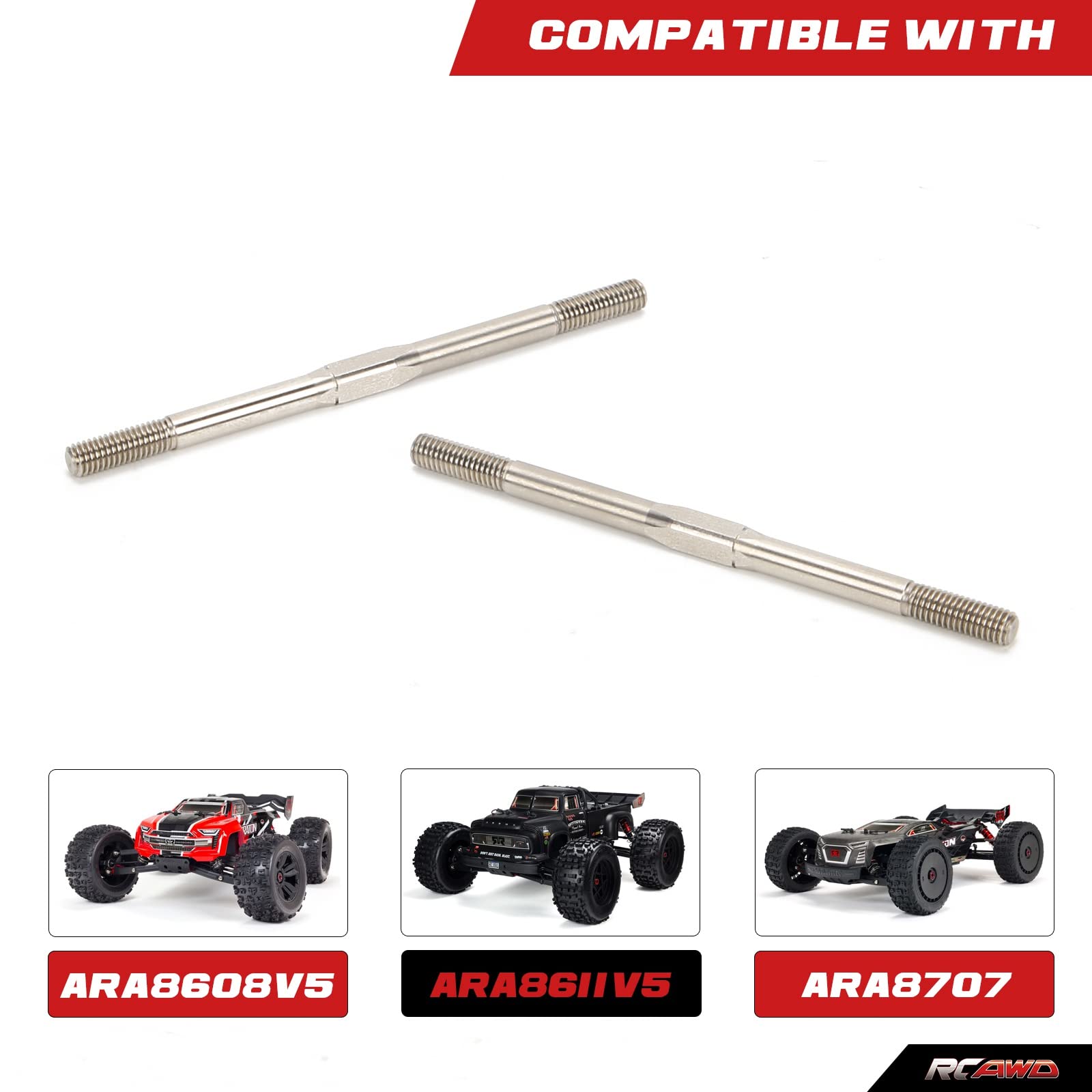 RCAWD Alloy Center Diff Mount For Arrma 1/7 & 1/8 Scale RC Cars - Red CNC Upgrade Part - View #11