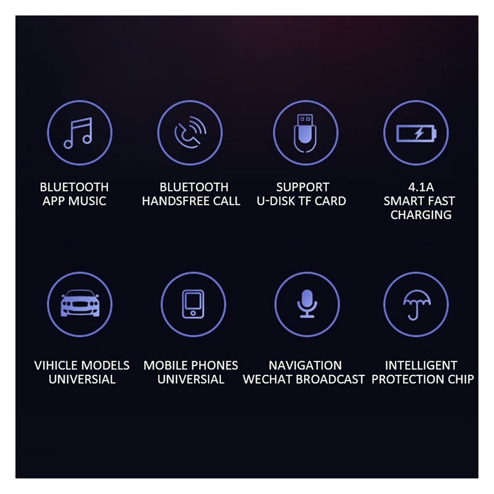 Adattatore Audio Bluetooth. 2pcs Bluetooth 5.0. FM. Trasmettitore U Disco Musicale Play Car MP3 Player Accessory Dual USB Caricabatterie for Cellulare FM. Ricevitore Audio Radio