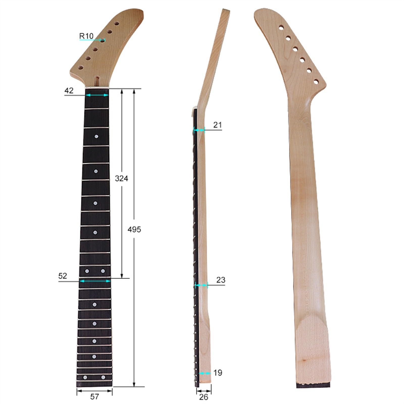 Amazon | Tハンドル6弦24フレットローズウッド指板、メイプル