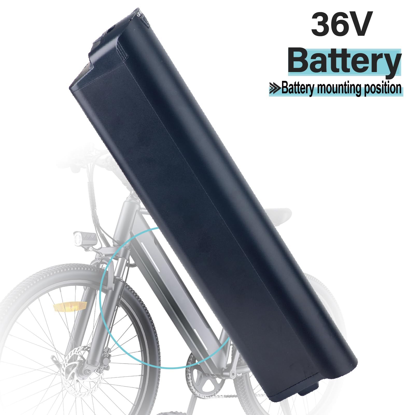 Batería para Bicicleta eléctrica 36 V 13 Ah 16 Ah 18 Ah Recambio para MileTrail1 para Bicicleta eléctrica HillMiles Mountain para MileCity1 Batería de Recambio con Cargador (36V 13Ah)