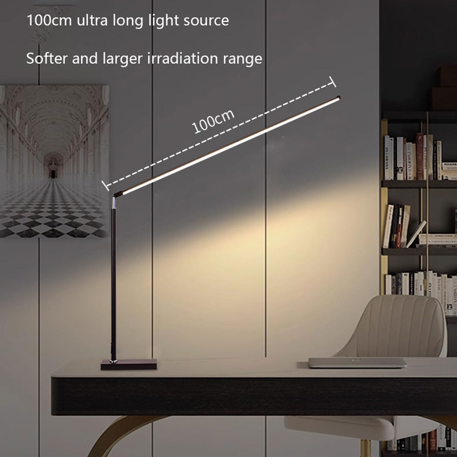 Lampada da Scrivania a LED Luce Lettura Libro Notturna 350° Flessibile luce per lettura Dimmerabile Luce Tutela della Vista Lunga Durata Dimmerabile Senza Livelli,per Studio,Lavoro,Gioco,Regalo