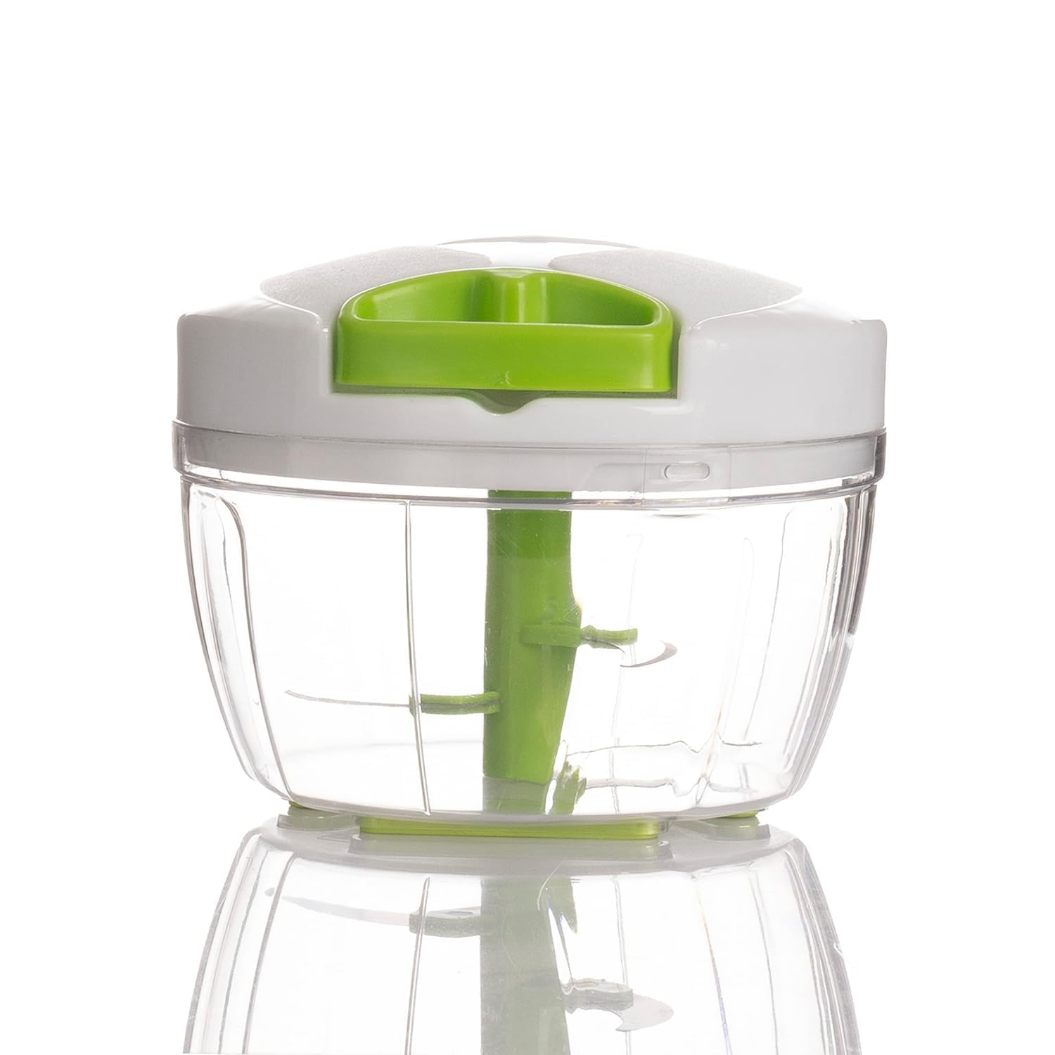Fackelman Food Chopper, 650ML Hand-Powered Portable Food Processor, Manual Vegetable Slicer and Dicer, Pull Chop Mechanism Cutter for Garlic, Onion, Vegetable, Salad, Peppe (White)-picture-11
