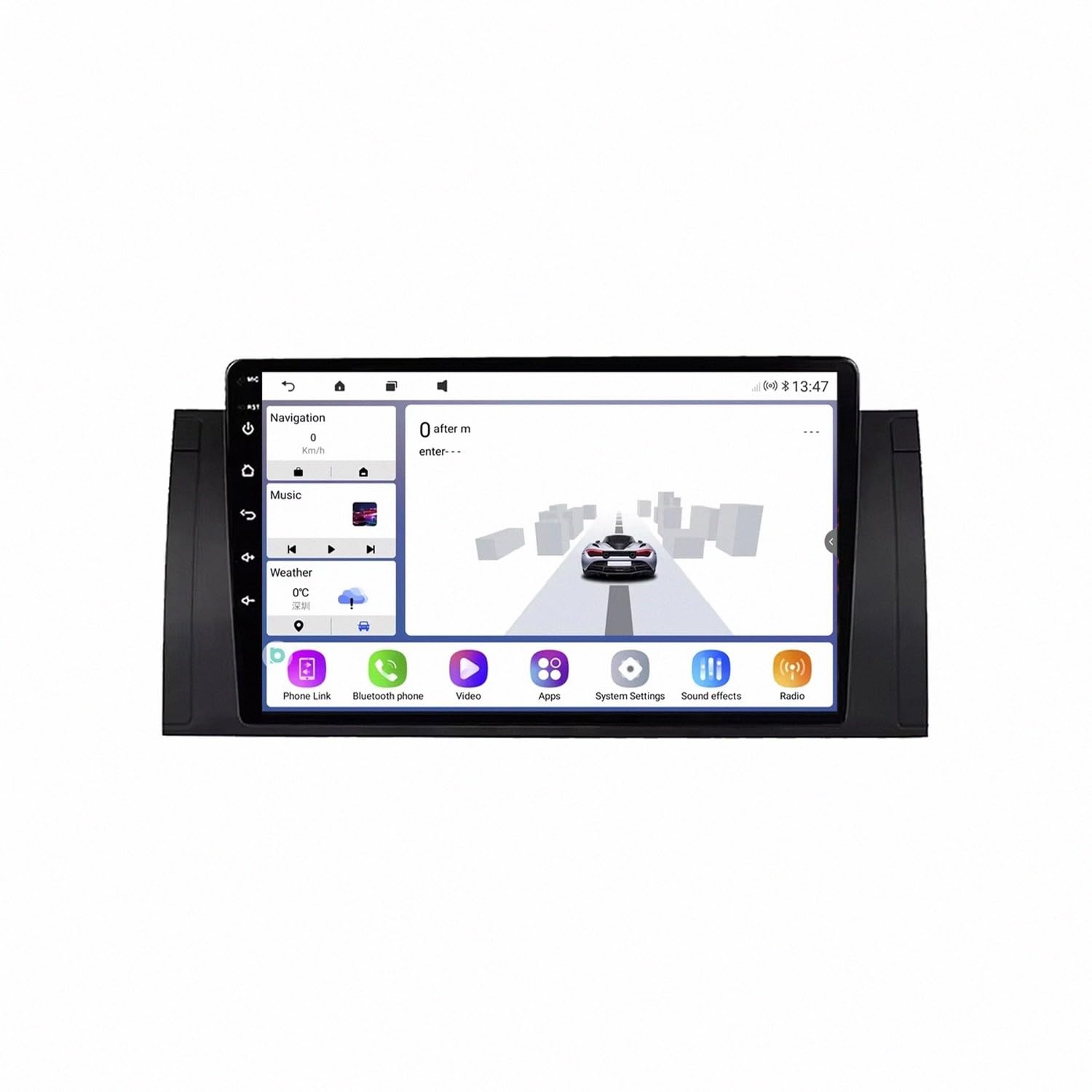 GPS Navi Navigationsgerät 2 Din für BMW 5 E39 E53 X5 1995-2006 mit Bluetooth Fm Radio, Mirror Link, USB, Aux, Bluetooth Unterstützt Tpms Lenkradsteuerung, 8 Kern 4G+64G