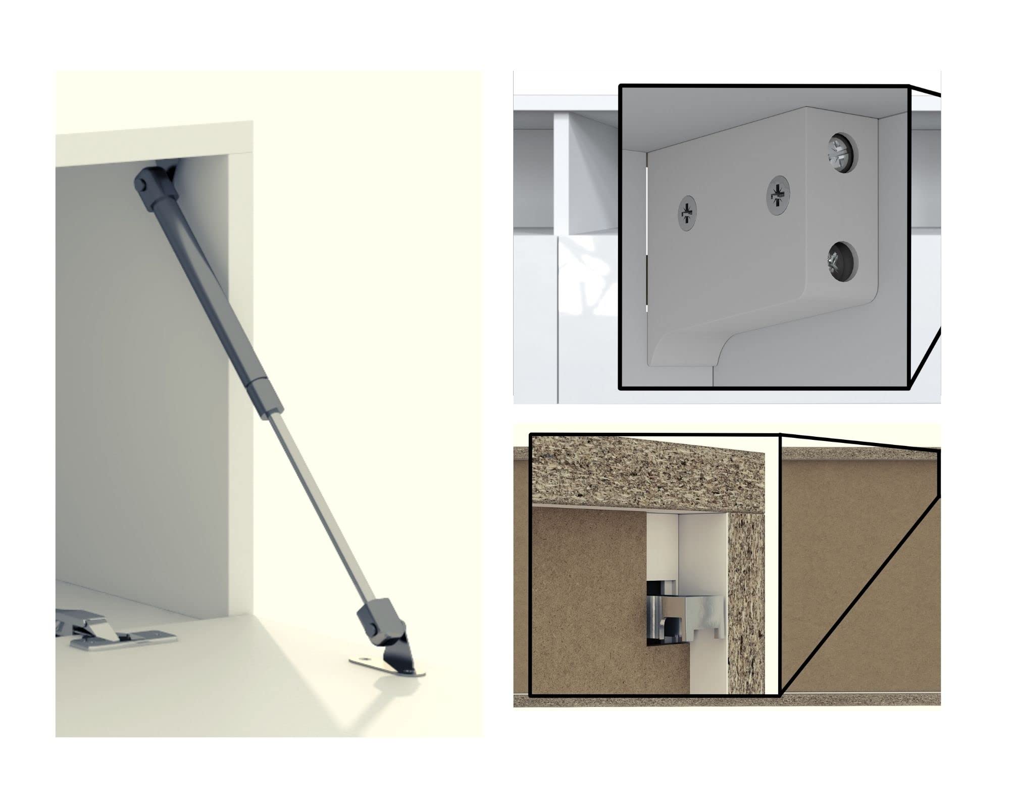 4housedesign® Mobile TV | Mobile Soggiorno Moderno | Mobile Sotto Tv, Camera Da Letto, Mobile Salotto Tv 55 Zoll - Mobili Soggiorno bianco lucido 240cm