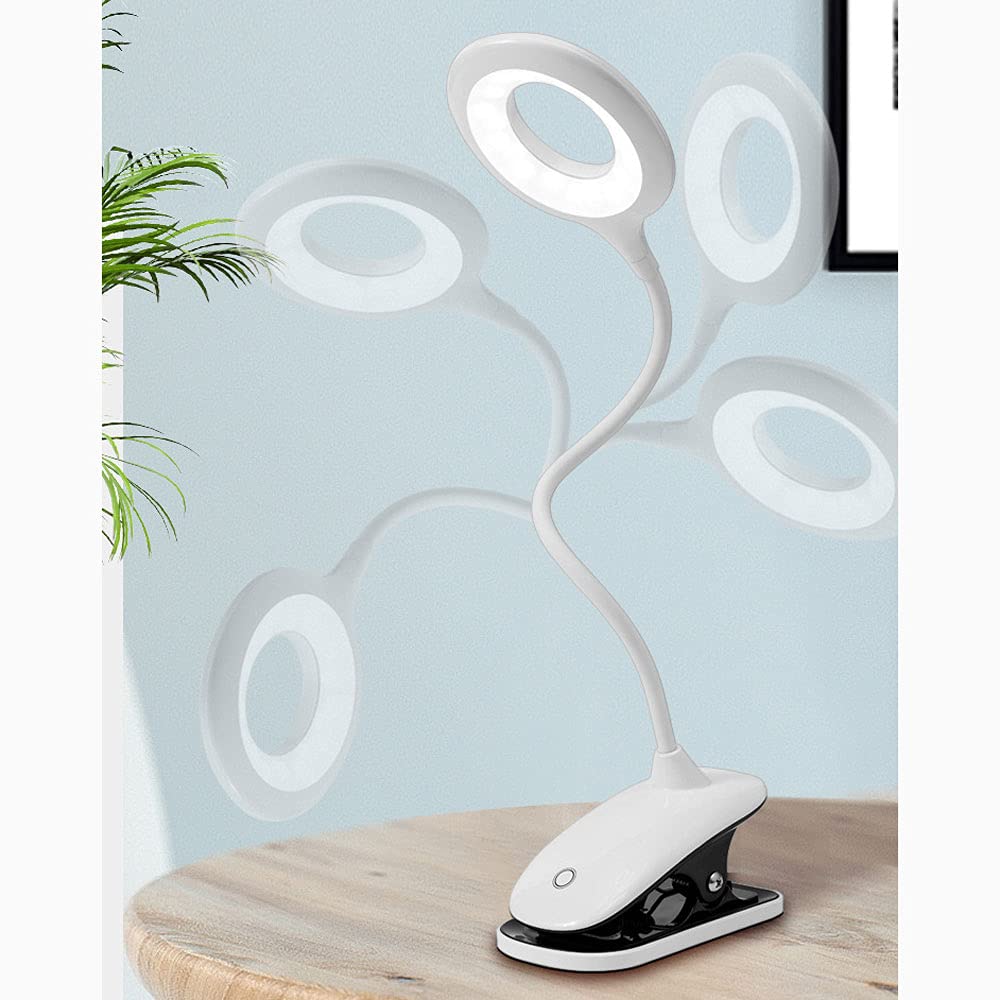 Lampada Da Lettura Con Clip, Lampada Da Lettura A LED, Lampada Con Clip Lampada Da Lettura A Led Lampada Con Clip A 360 Luminosita Regolabile 3 Colori Portatile Per Lavorare In Movimento 87968238