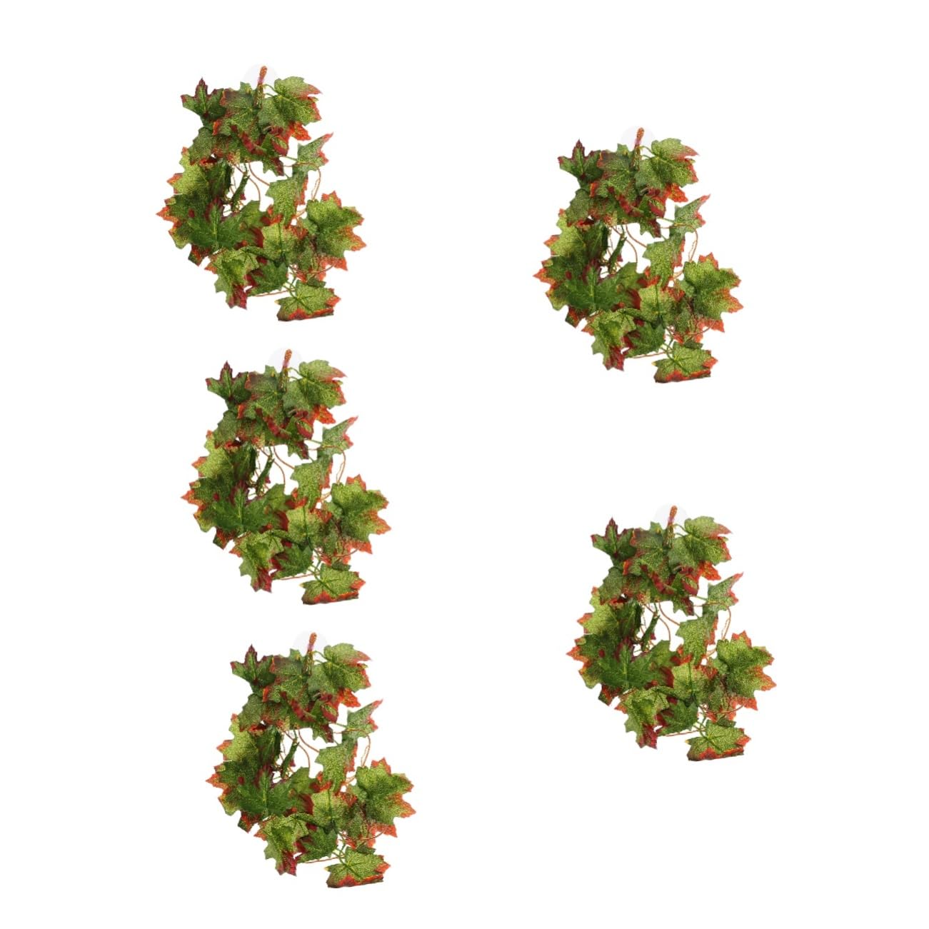 Angoily 5piezas Decoración De Terrario Plantas Imitadas para Reptiles De Simulación Natural Fácil Instalación Ventosa Decoración para Acuarios y Terrarios