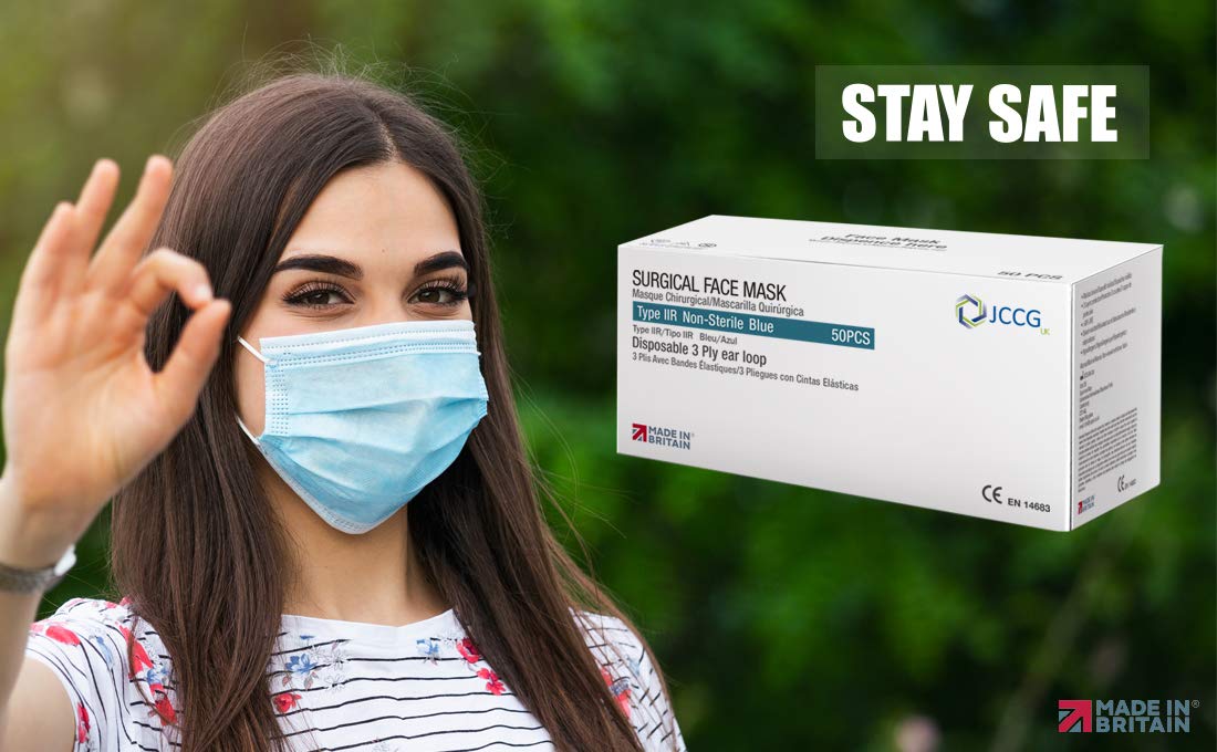 UK Manufactured Type IIR Surgical Face Mask, Medical grade Fluid