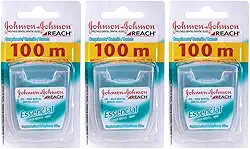 Kit Com 3 Fio Dental Essencial Johnson'S Menta 100m | Pack Econômico