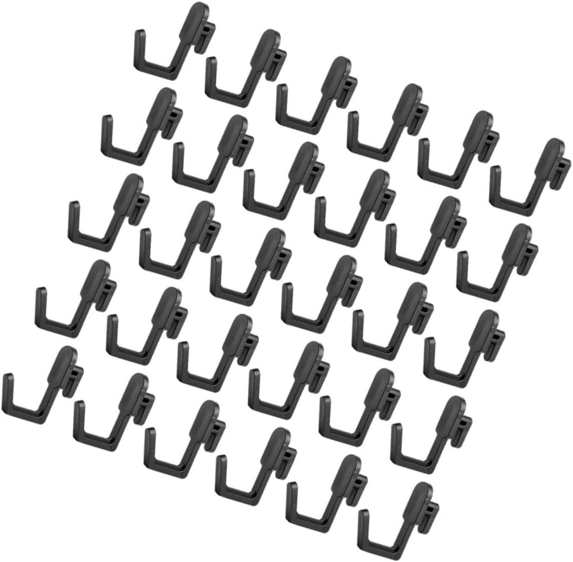 ABOOFAN 5sets 30pcs J Shape Pegboard Hooks Tool Organizer Accessories for DIY Storage Kitchen Garage Office and Workshop Lightweight and Pegboard Tool Holders 30pcs*5