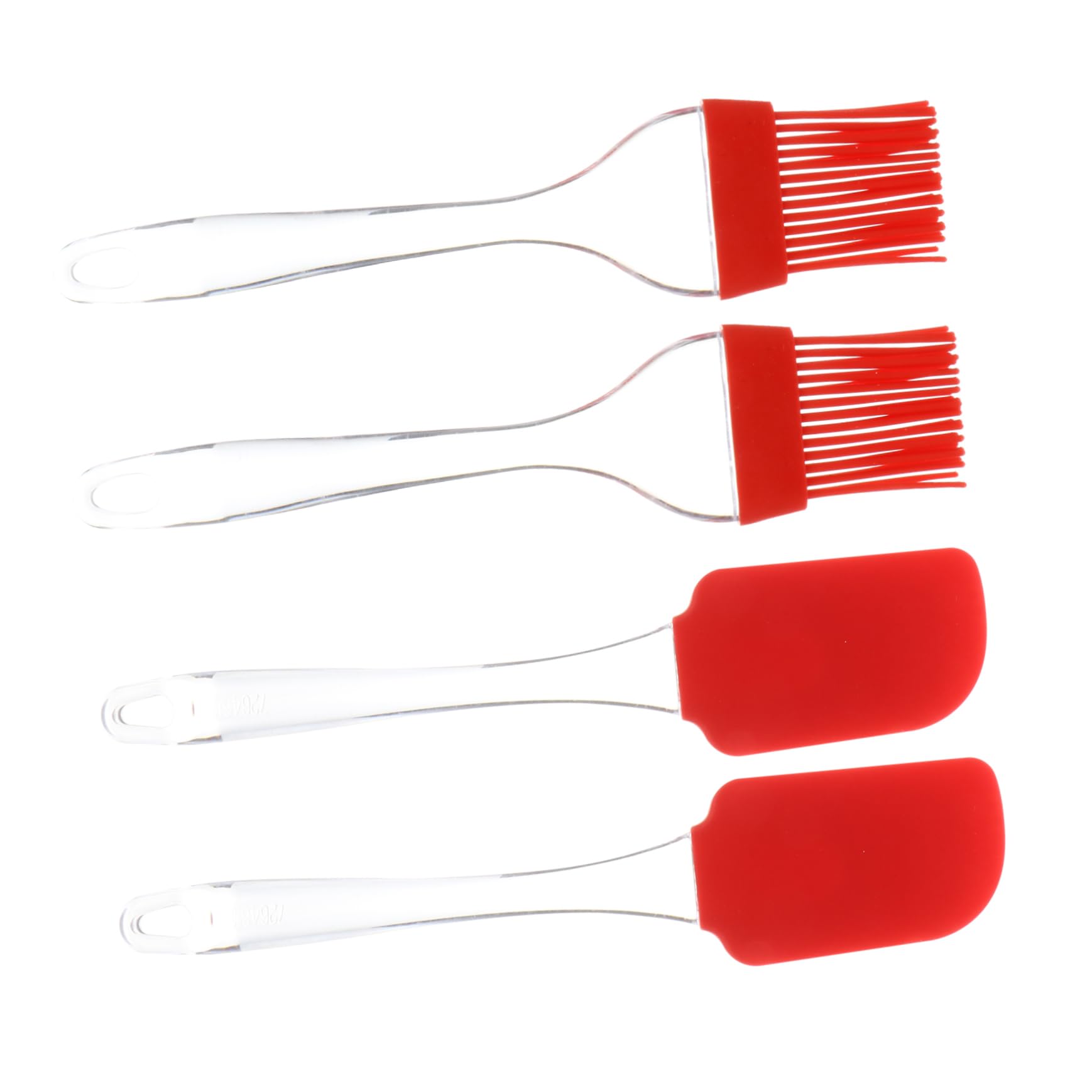 SOLUSTRE 4Pcs Silicone Oil Brushes Spatula Set Versatile Bbq Basting Brushes for Baking Cooking and Outdoor Grilling Non Melting Kitchen Tools for Oil Egg and Sauce Application