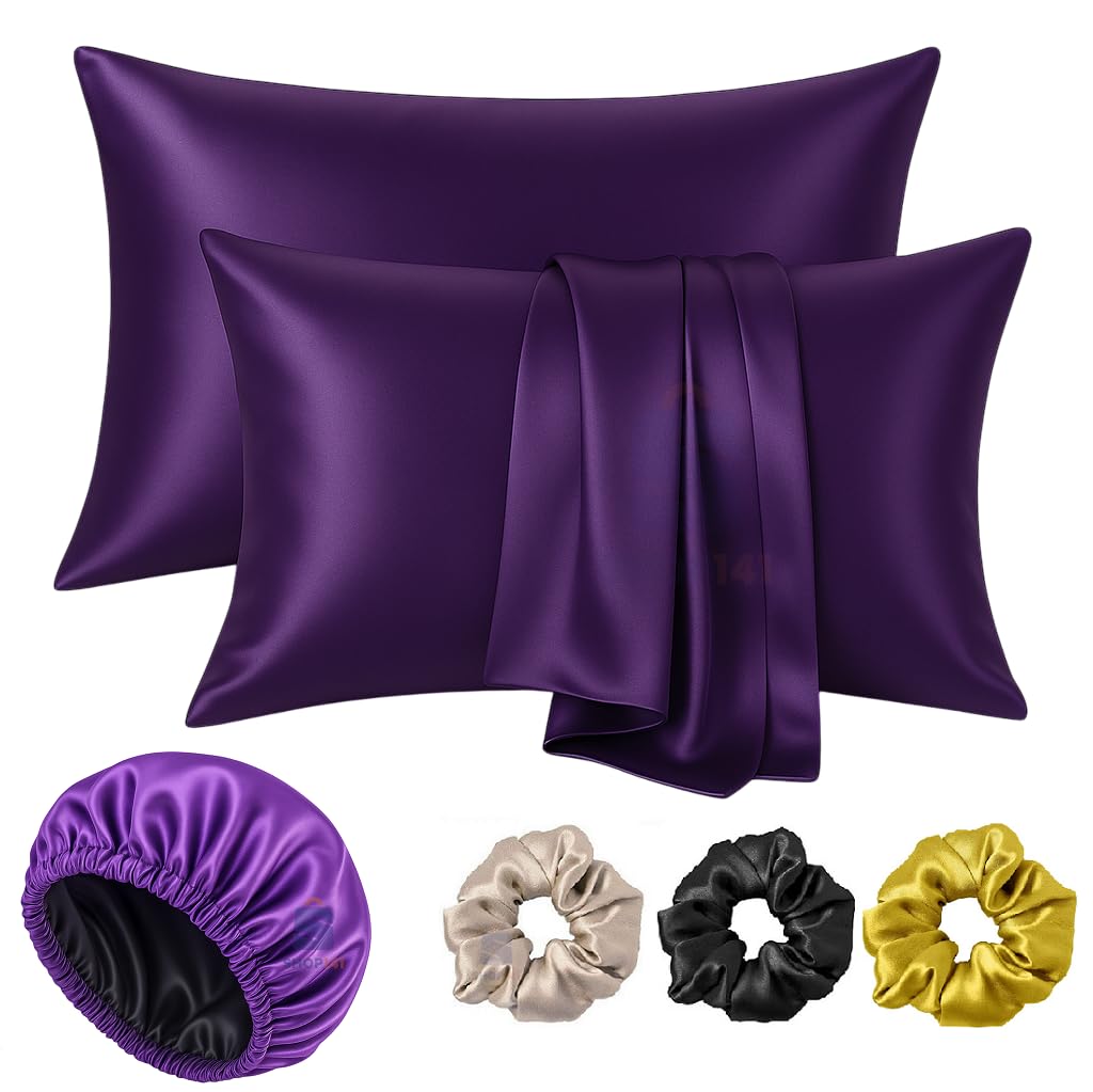 Satin Silk Pillow Cover Set - Hair & Skin Protection -19