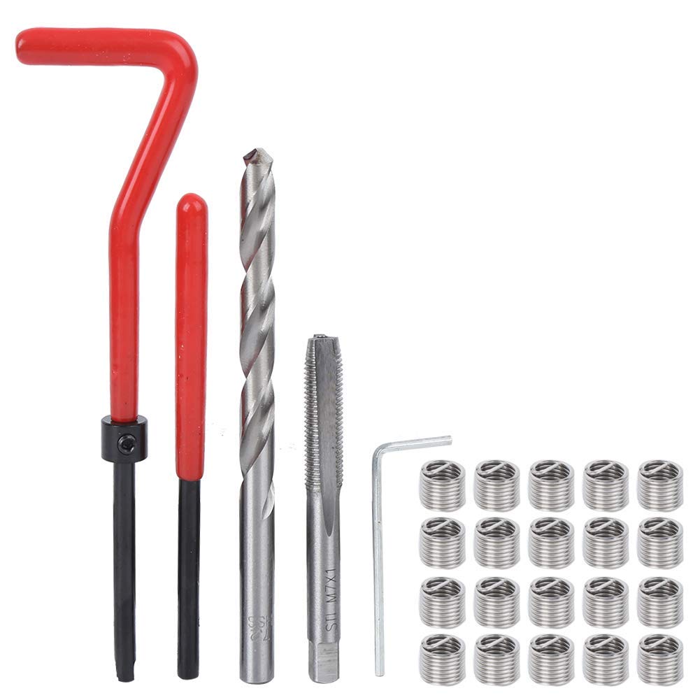 Kit di Punte di Riparazione per Filettature da 25 Pezzi, Inserti Filettati M7 Kit di Riparazione per Filettature Kit di Punte di Riparazione per Filettature Kit di Riparazione per Filettature con Cust
