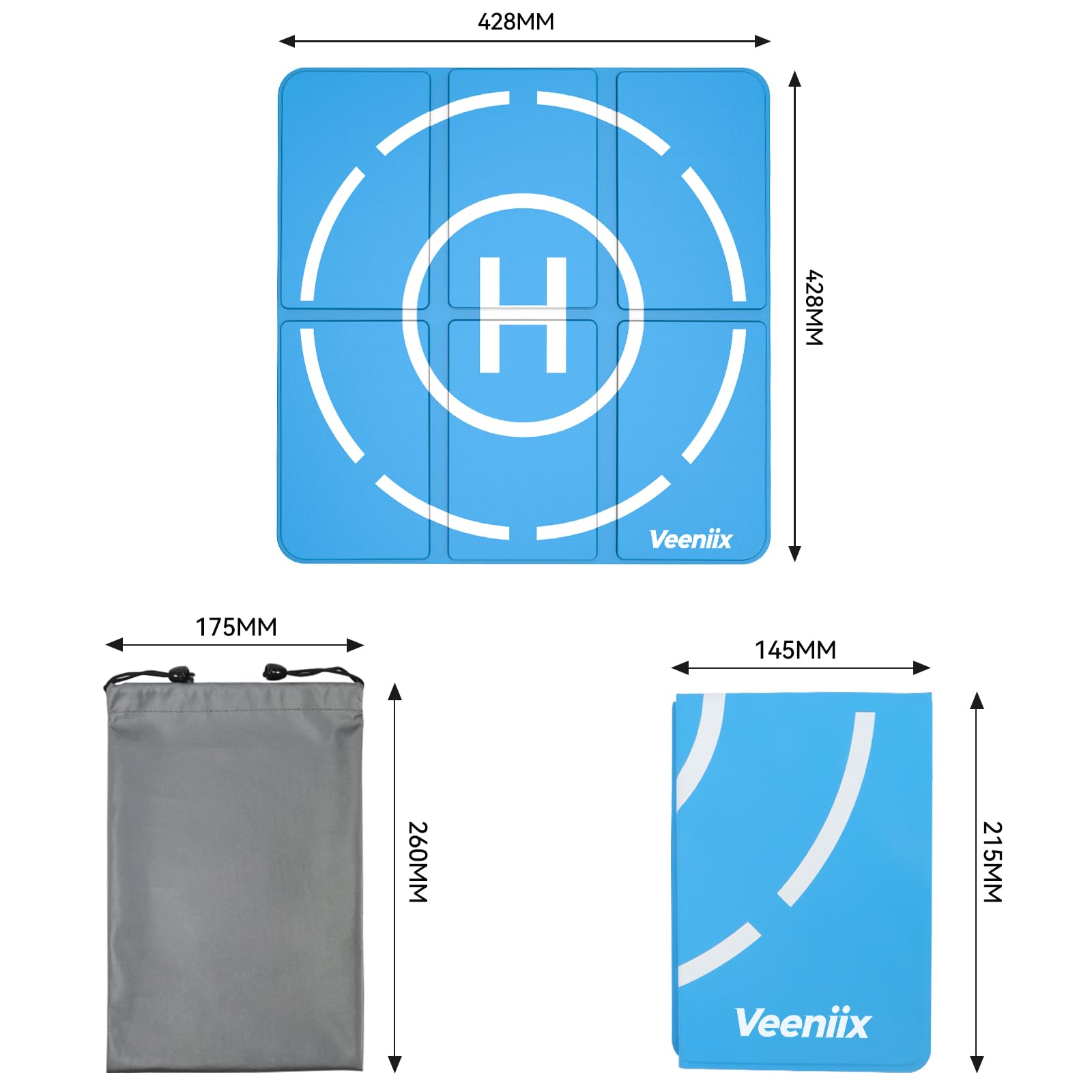 Drone Landing Pad,Foldable and Lightweight,Portable,Waterproof and Double Sided Quadcopter Helipad,Drone Accessories for Veeniix V11MINI 4K/V11PRO,compatible for DJI mini 4K/mini 4 pro/avata 2/mini