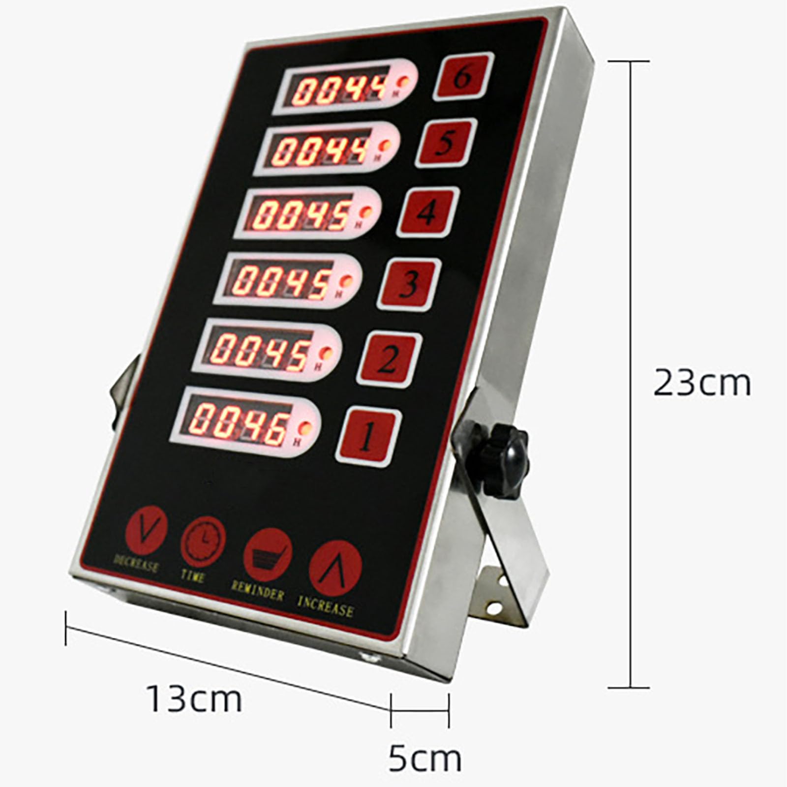 Temporizador digital de cocina impermeable de 6 canales con pantalla LED, ideal para cocinar, freír, hornear en restaurantes y comida rápida