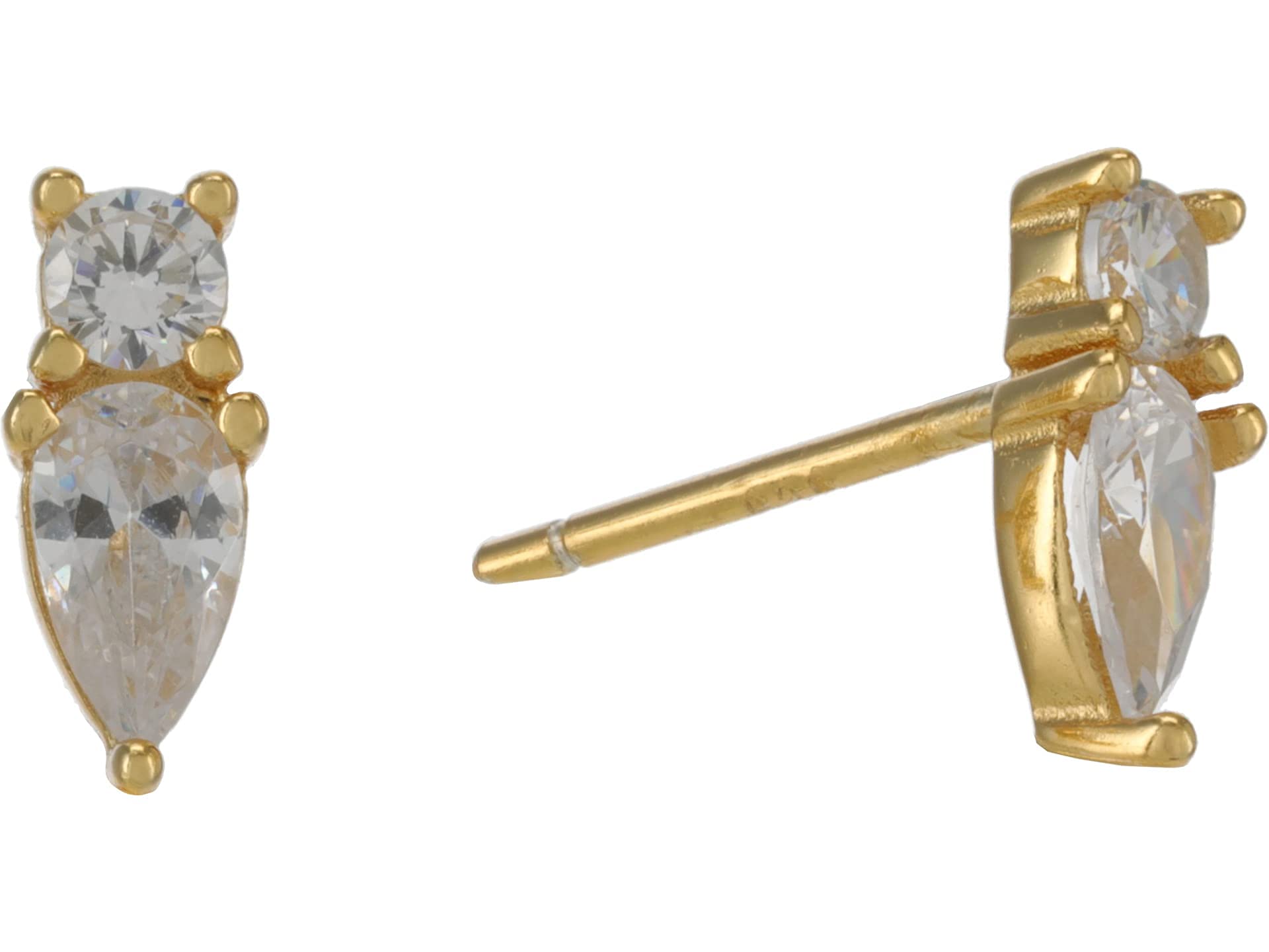 Argento VivoPearl Stone Stud Earrings Gold One Size