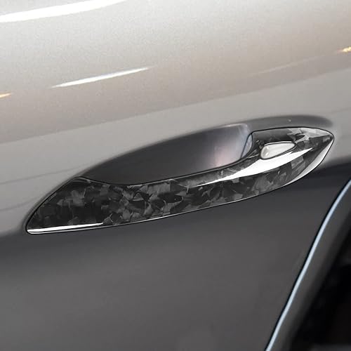 Miniatura 9 de Cubierta de fibra de carbono forjada para manija de puerta exterior para Porsche 911 718 2016-2020