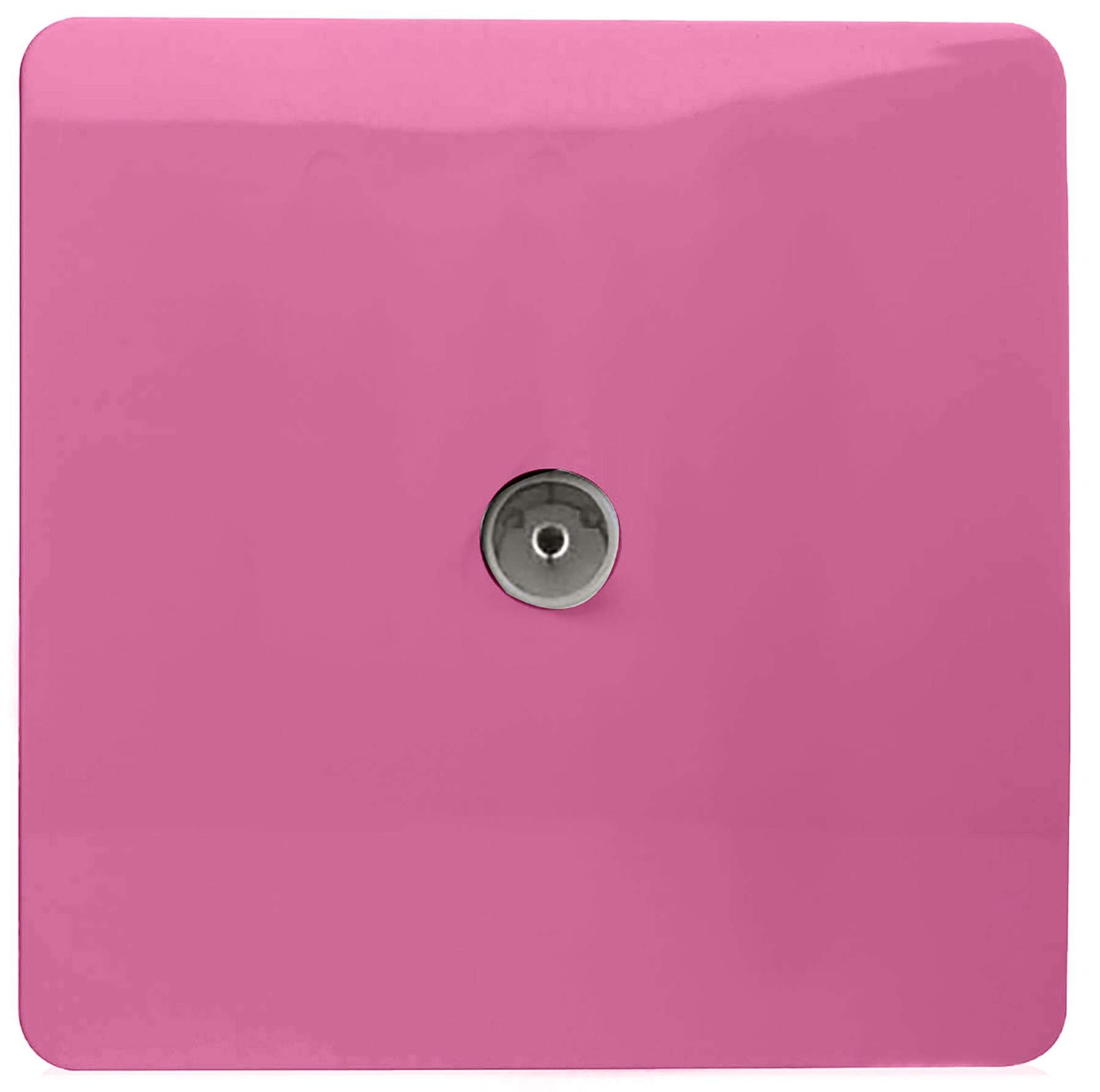 Trendi Switch Trendi Artistic Modern Glossy Tactile Tv Socket Pink