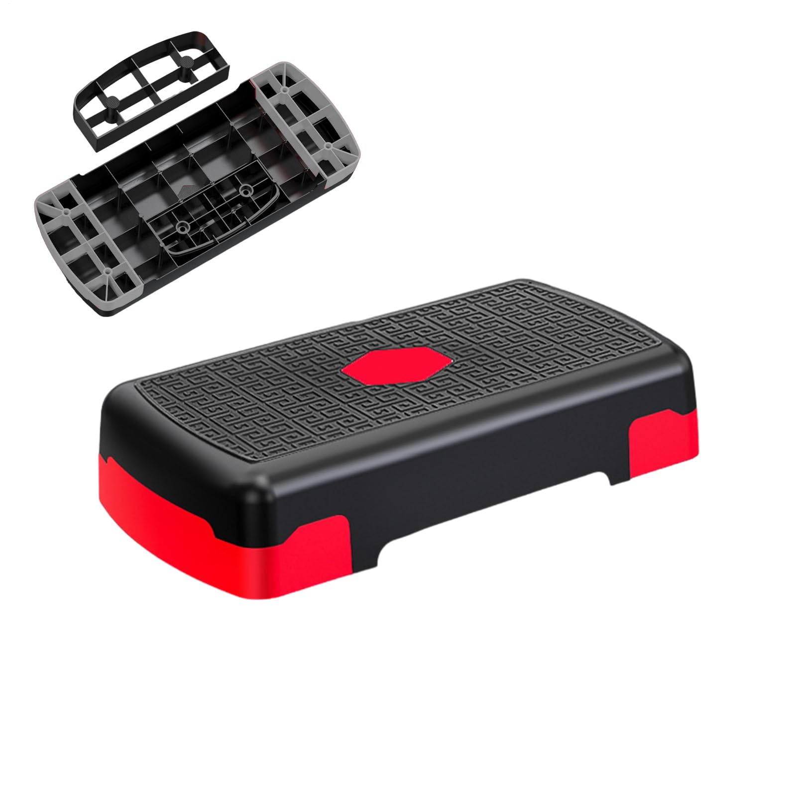 Stepper aerobowy, regulowana wysokość, deska do ćwiczeń, antypoślizgowa deska z 3 stopniami, kompaktowy i lekki, idealny do domowej siłowni, treningu siłowego cardio, 40 cm