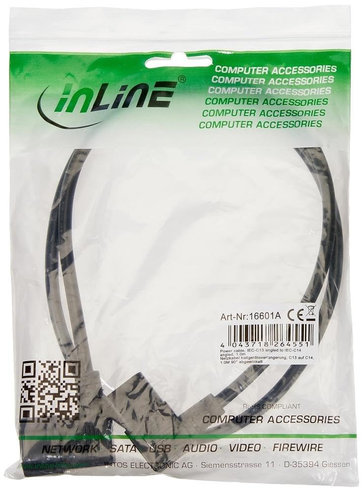 PDU IEC 320 C14 maschio a 4 x C13 femmina Y Splitter cavo adattatore di alimenta