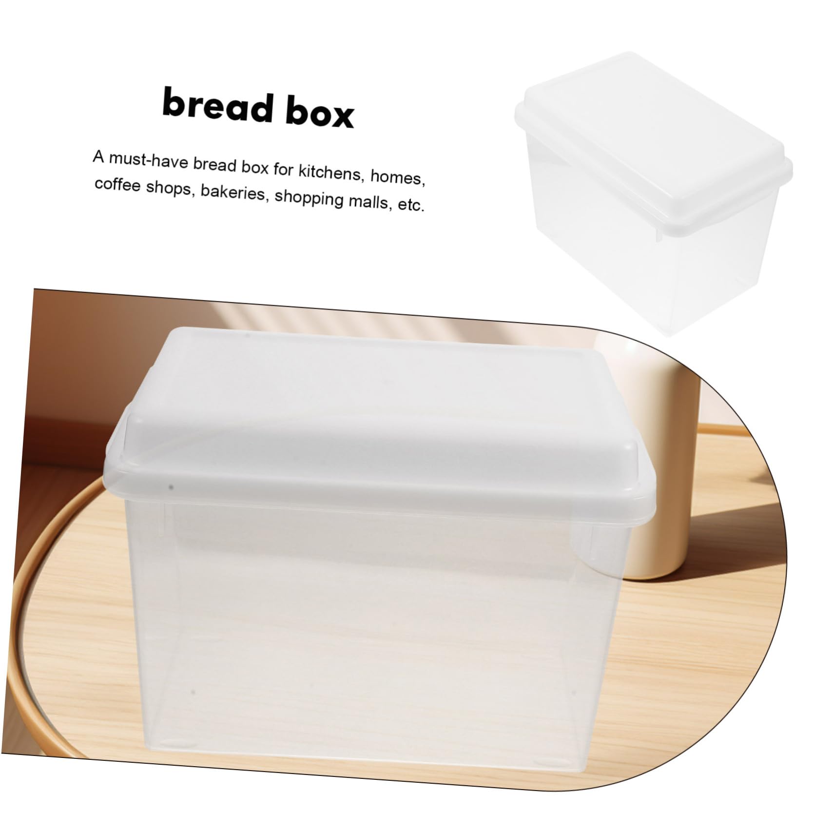 HOLIDYOYO Brotaufbewahrungsbox aus Pp 3,4l mit Deckel und Versiegelung zum Frischhalten von Toastbrot für Aufbewahrung im Kühlschrank Küche, Haushalt & Wohnen