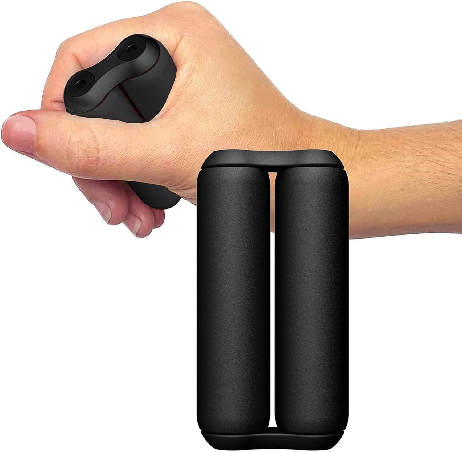 BIGTHREE Roller-Handheld Fidget Toy for Adults, Handheld Stress Relief & Anxiety Reducer, Portable Metal Sensory Toy for Focus, Skin Picking Relief & Fine Motor Skills, for Men Women (Black)