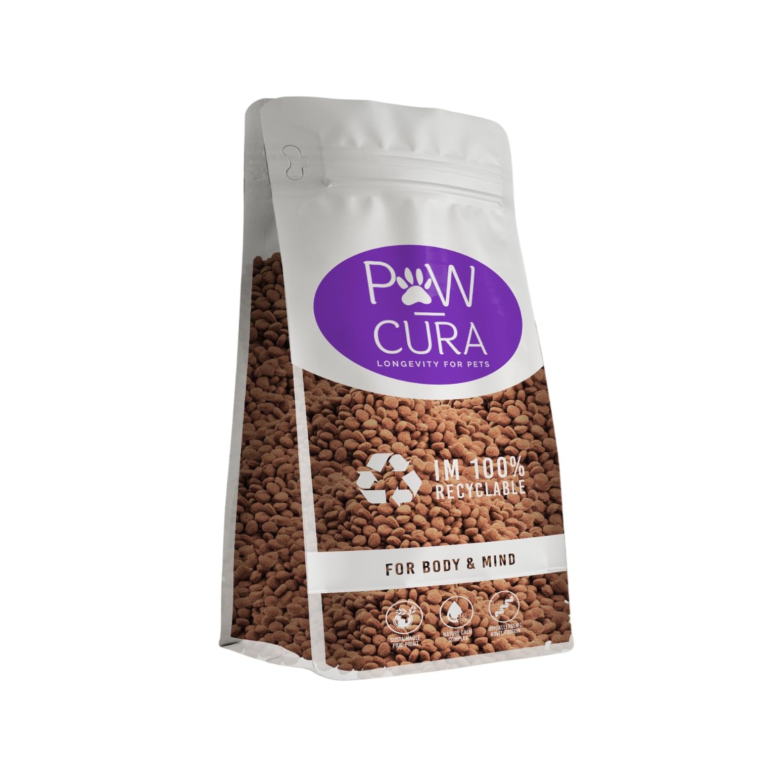 Premium Dry Dog Food for Large Breeds - High Protein Insect-Based Formula, Hypoallergenic Dog Food - Gentle on Sensitive Stomachs - Sustainable Nutrition by Pawcura - 10kg — image 1