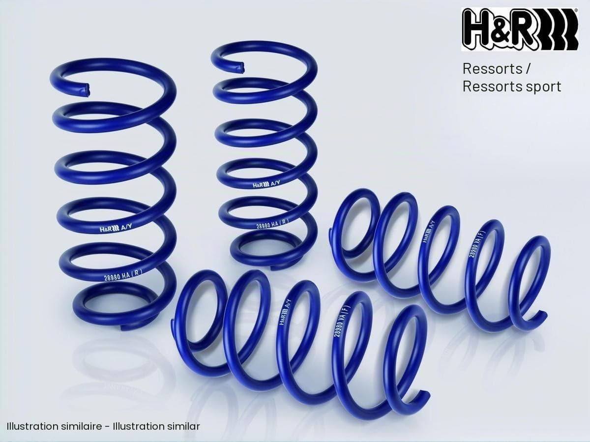 Ressorts d'abaissement H&R compatible avec BMW Série 3/4 F30 Sedan/F32 Coupé/F36 Gran Coupé 2WD jusqu'à 965kg AV Charge 2012- AV15-30/AR10-30mm | Compatible avec: BMW 3, 4 Coupe, 4 Gran Coupe