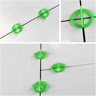 Tile Plastic Base Spacer，200pcs Green Cross Tile Leveling Recyclable 1.5/2.0/3.0mm Construction Tool Parts Tool (Color : 1.5mm, Specification : Random Color)