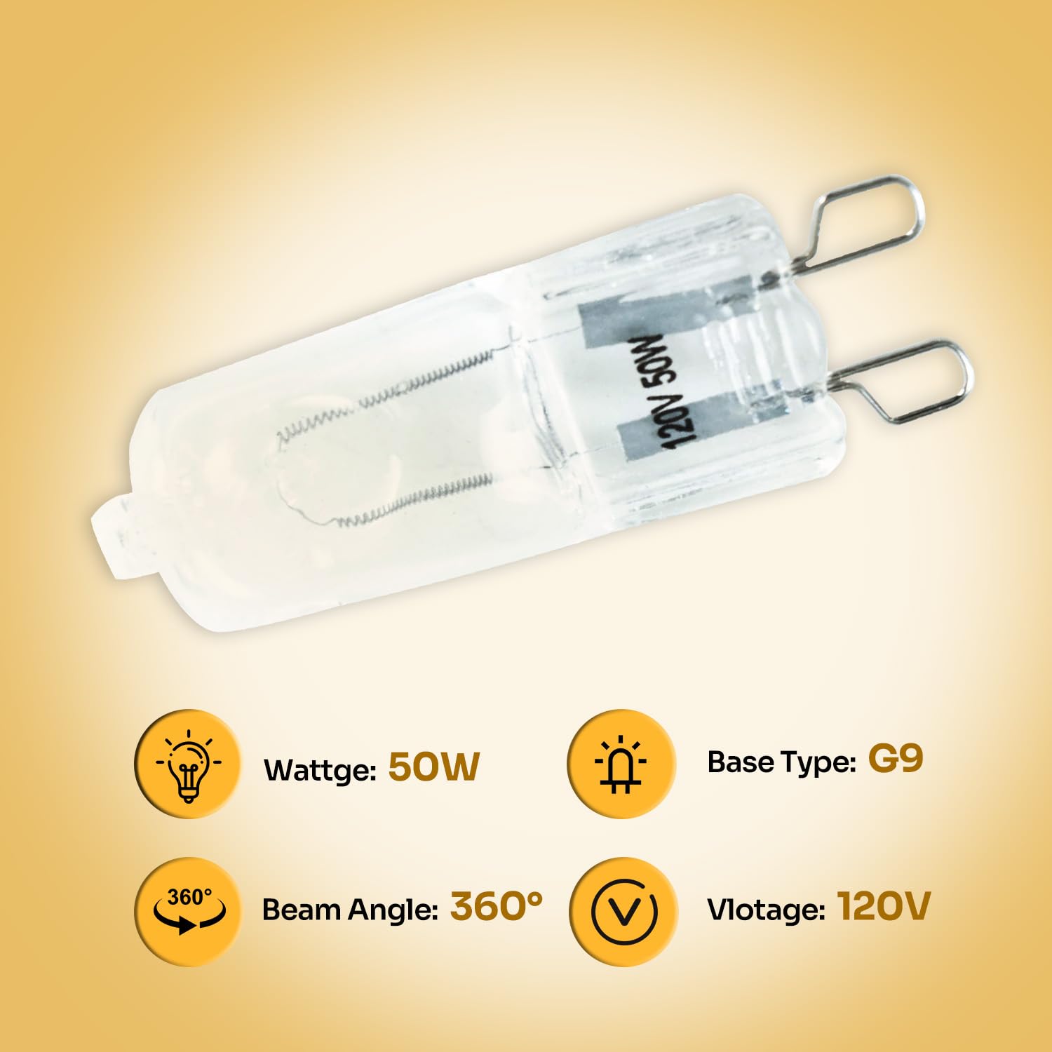 G9 Reptile Heat Lamp Bulb and Light Fixture with Safety Mesh, G9 Mini Heat Bulb 50W Warm White, UVA Reptile Heat Lamp and Basking Lampshade for Bearded Dragon Gecko Turtle Lizard Snake - image 2