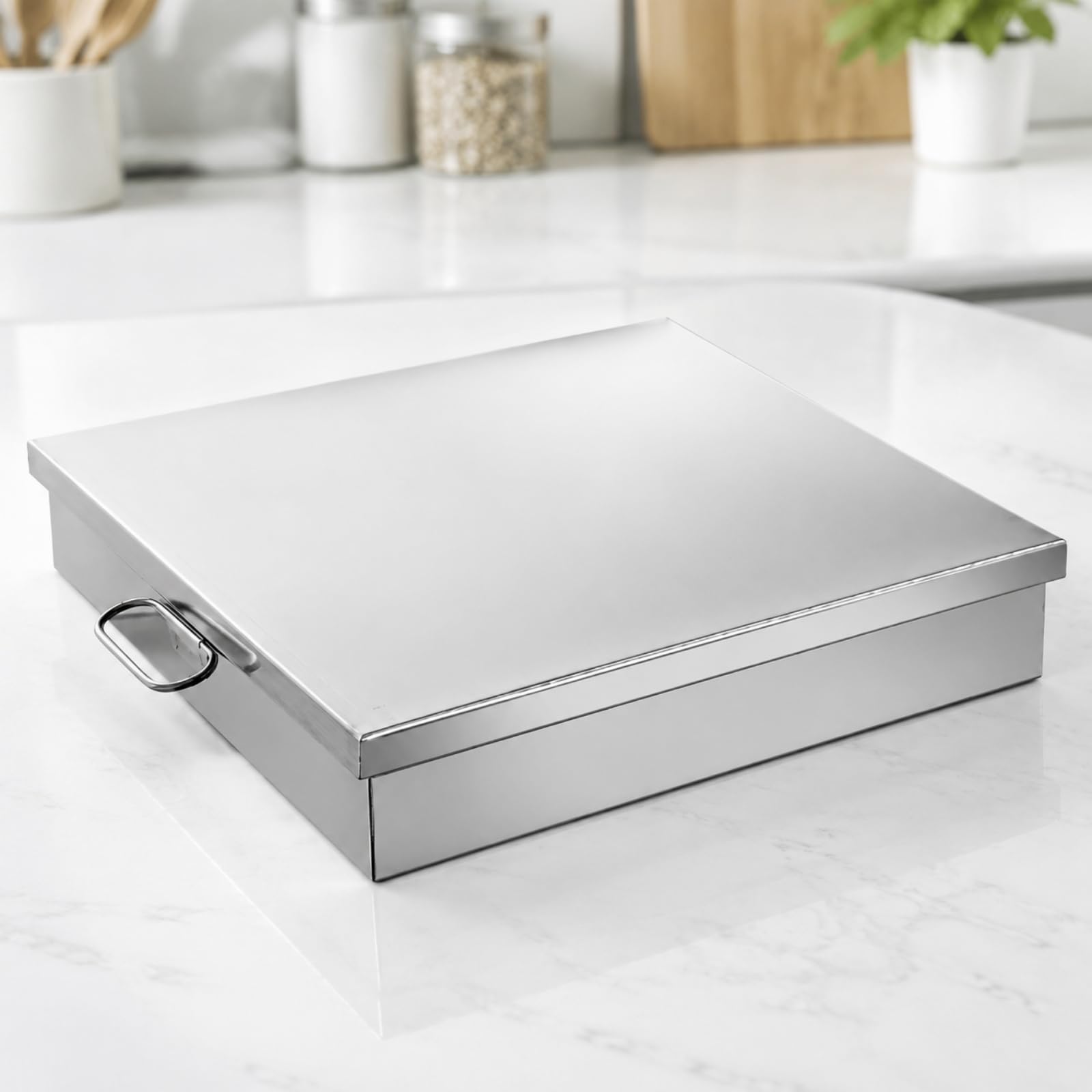 Qianly Recipiente Cocina Versátil Banja con Laterales Resistente para Cocina, Sin Tapa